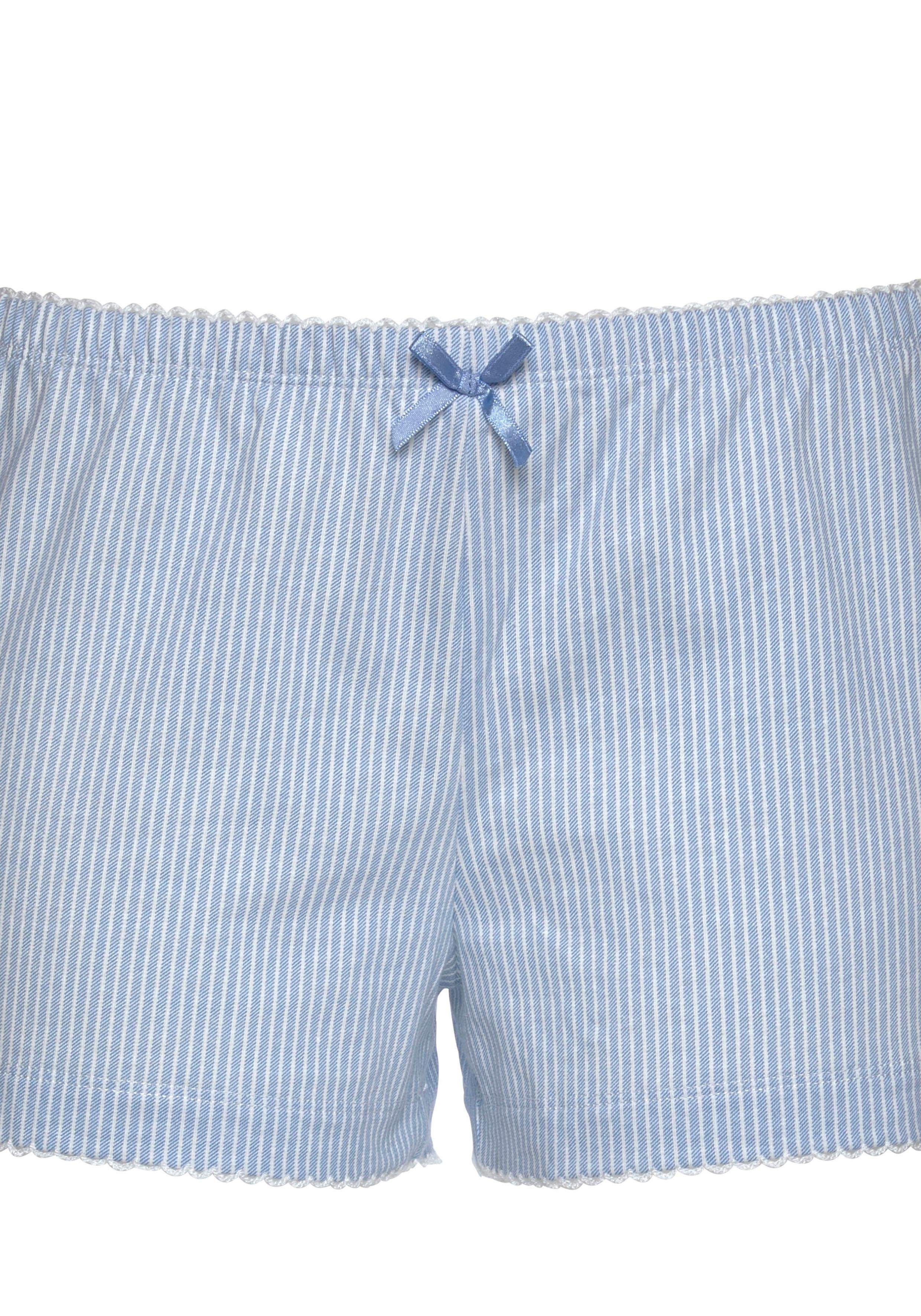 Vivance Dreams Shortama met een fijn motiefje en gehaakt randje (2-delig, 1 stuk)