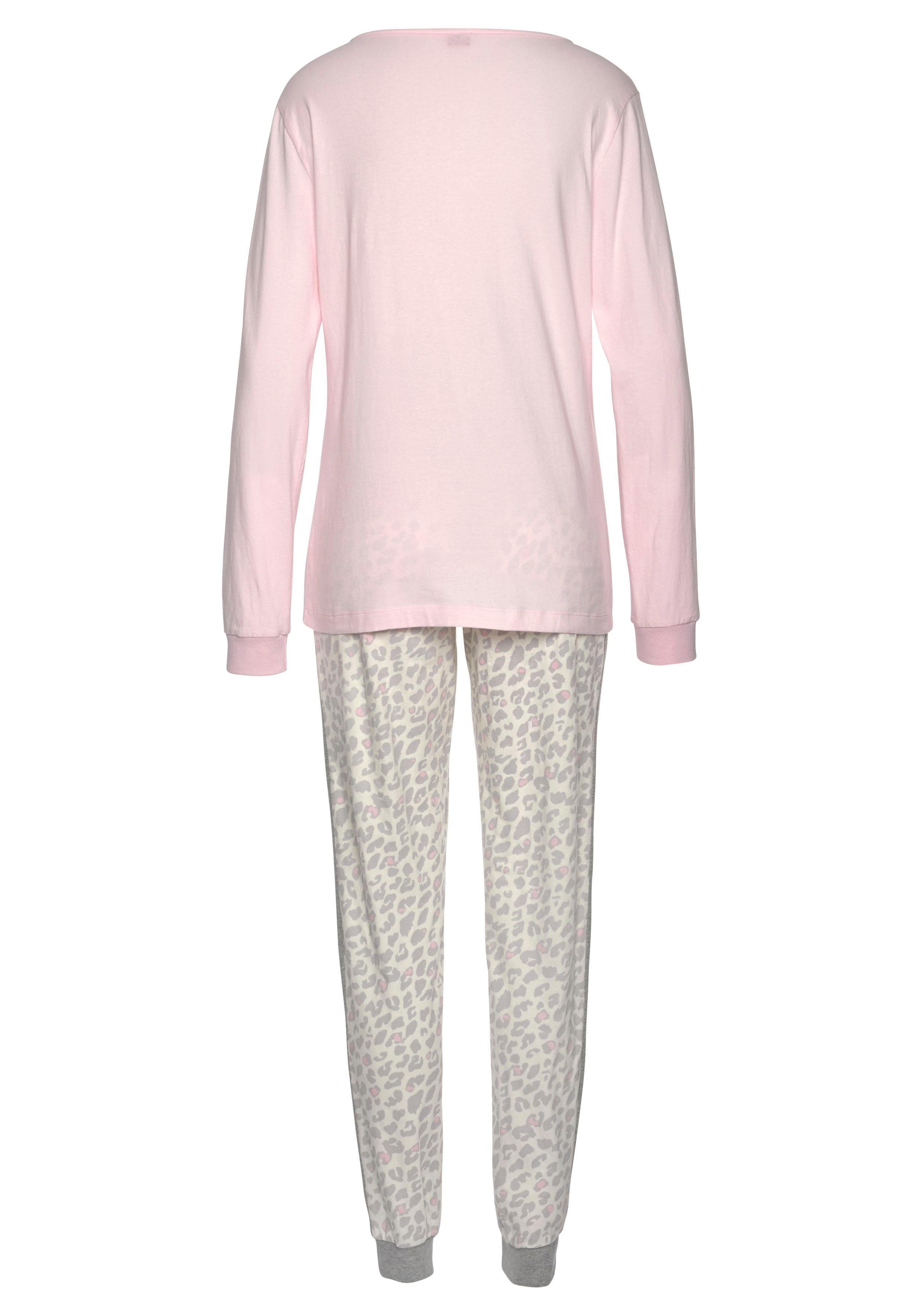 s.Oliver RED LABEL Beachwear Pyjama met strepen opzij op de pijpen (2-delig, 1 stuk)