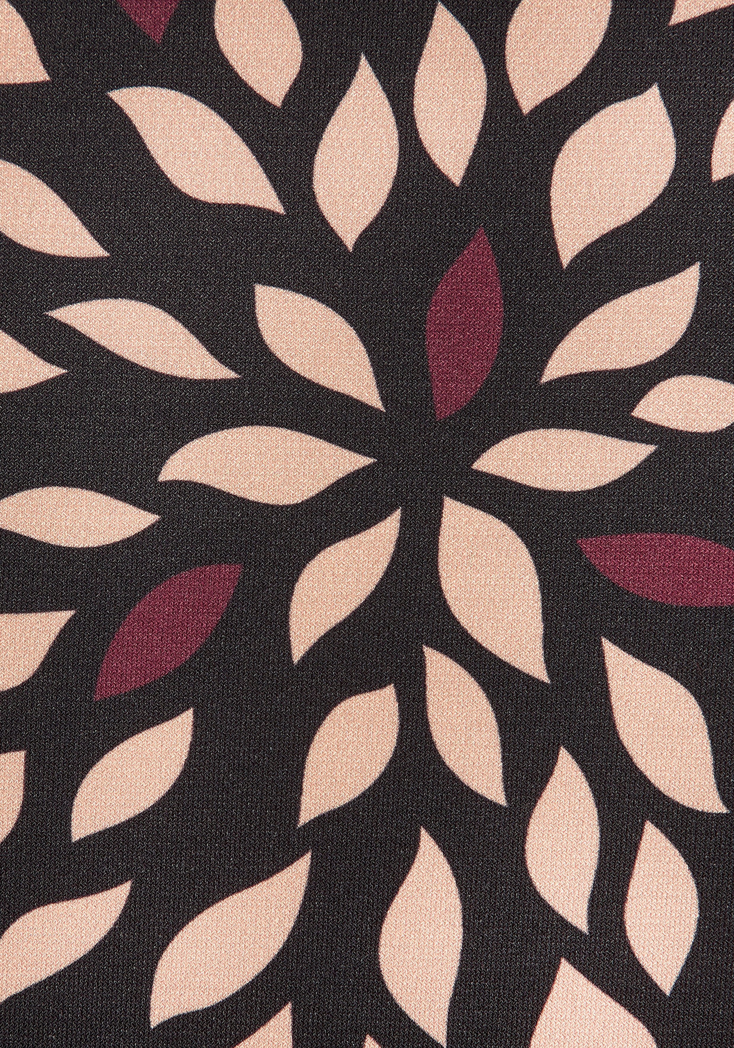 Lascana Midi-jurk met all-over print