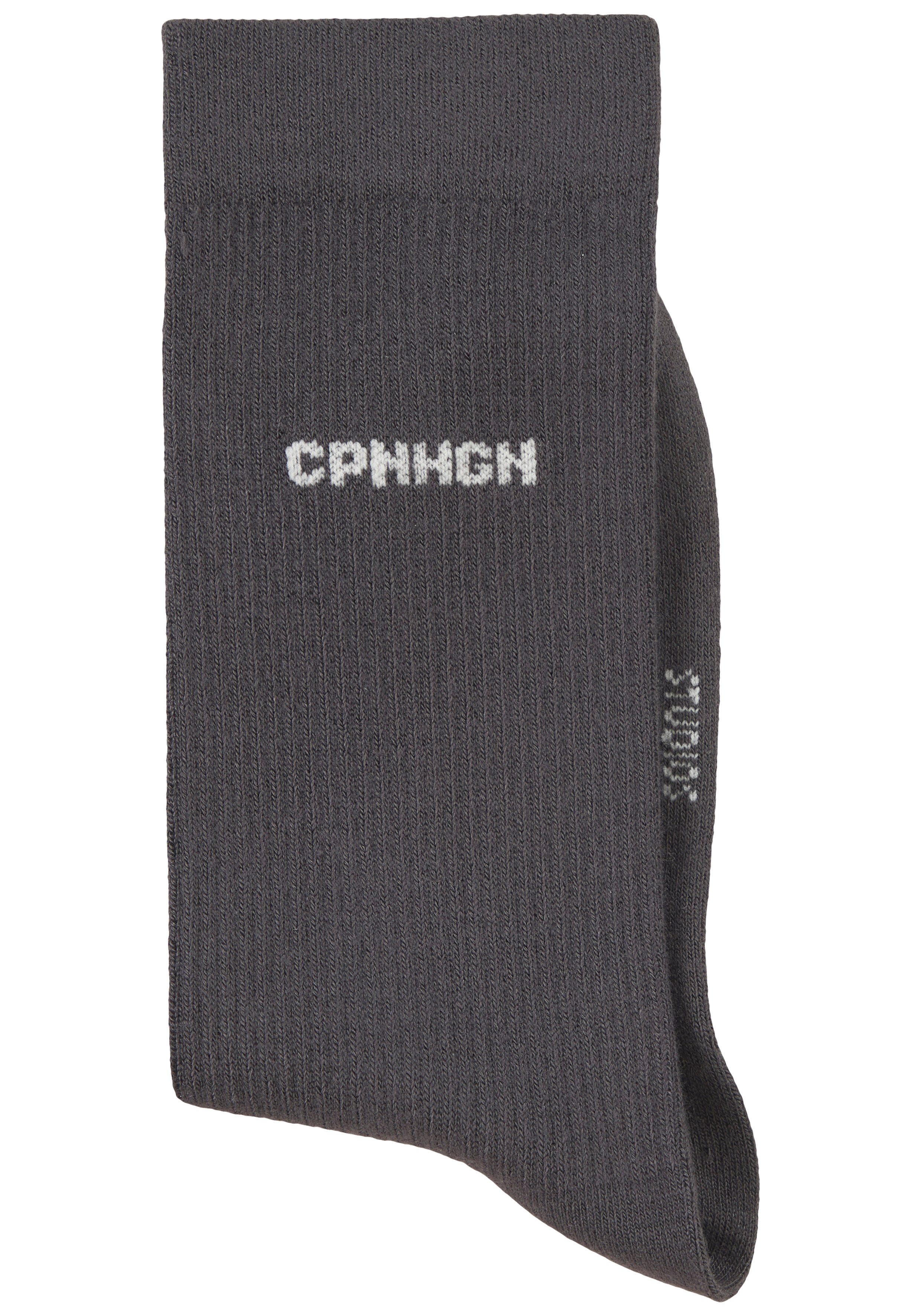 Copenhagen Studios Basic sokken met ribstructuur en borduursel (set, 3 paar)