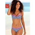 s.oliver red label beachwear bandeau-bikinitop jill met patroonmix blauw