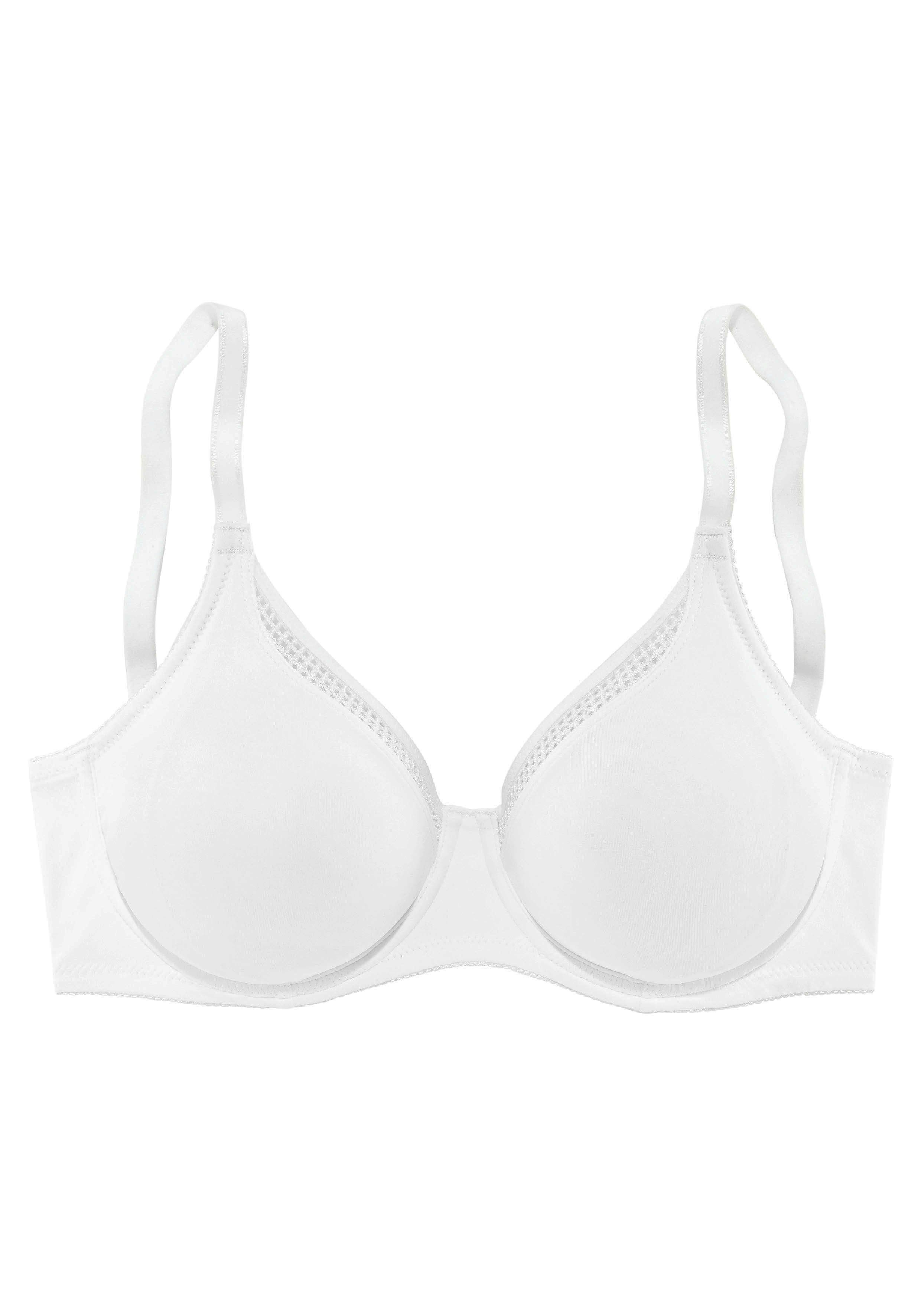 Nuance T-shirt-bh met beugels en naadloze microvezel cups t-shirt bh's maat 100 D wit