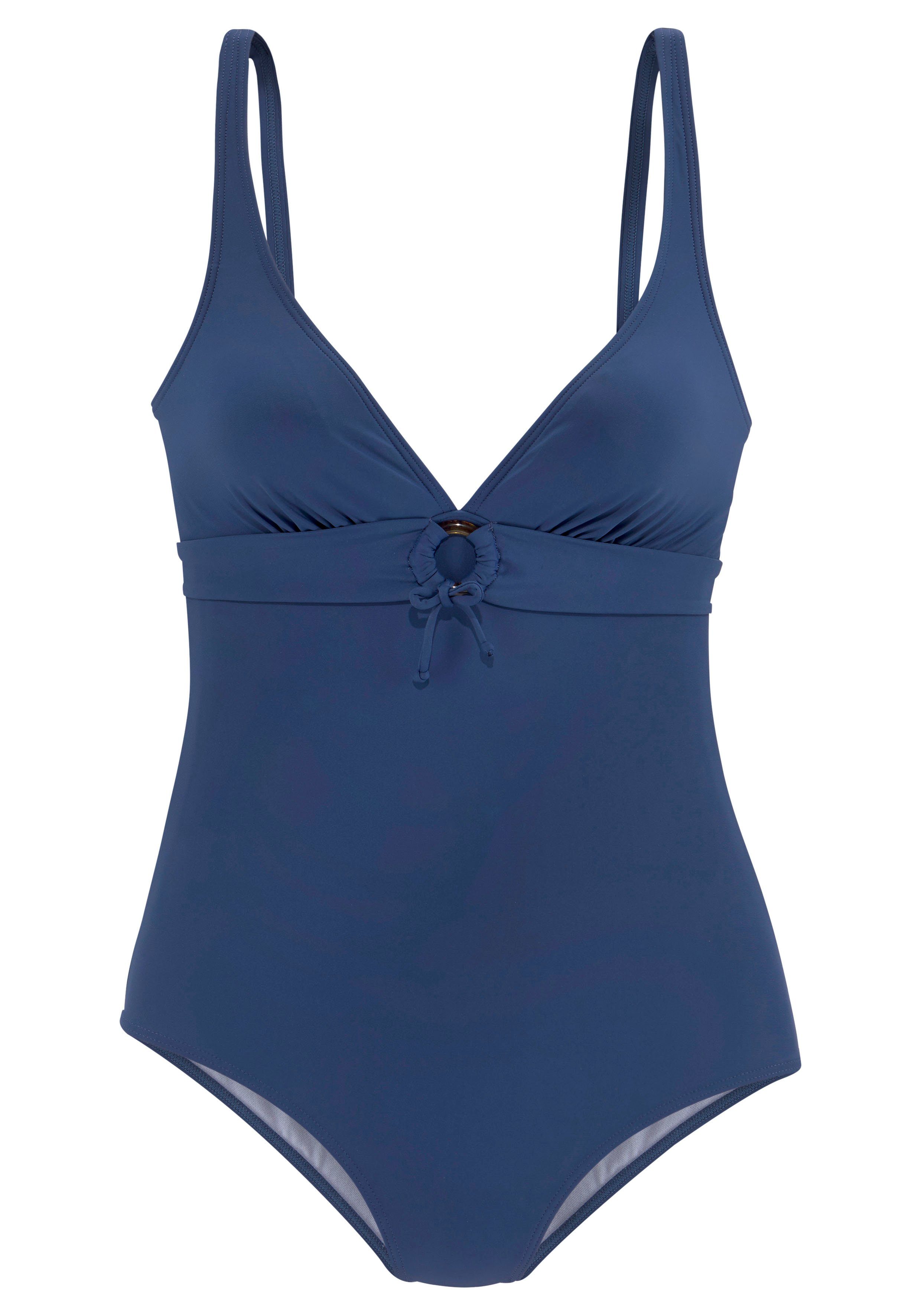 s.Oliver RED LABEL Beachwear Badpak Rome met sierring en modellerend effect