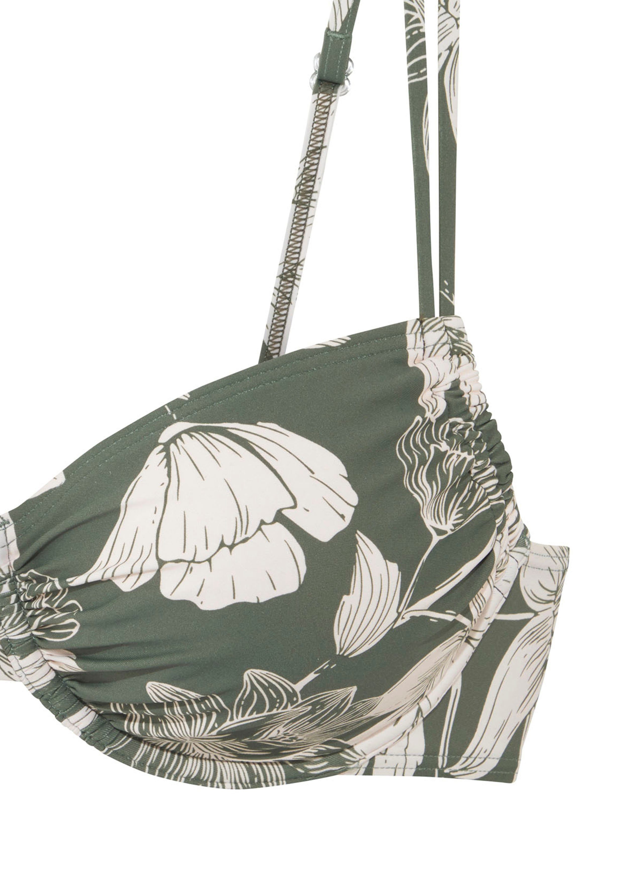 s.Oliver RED LABEL Beachwear Beugelbikinitop Lady met een bloemmotief