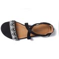 lascana sandalen met siersteentjes zwart