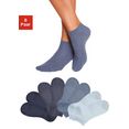 go in korte sokken uni in basic kleuren (8 paar) blauw