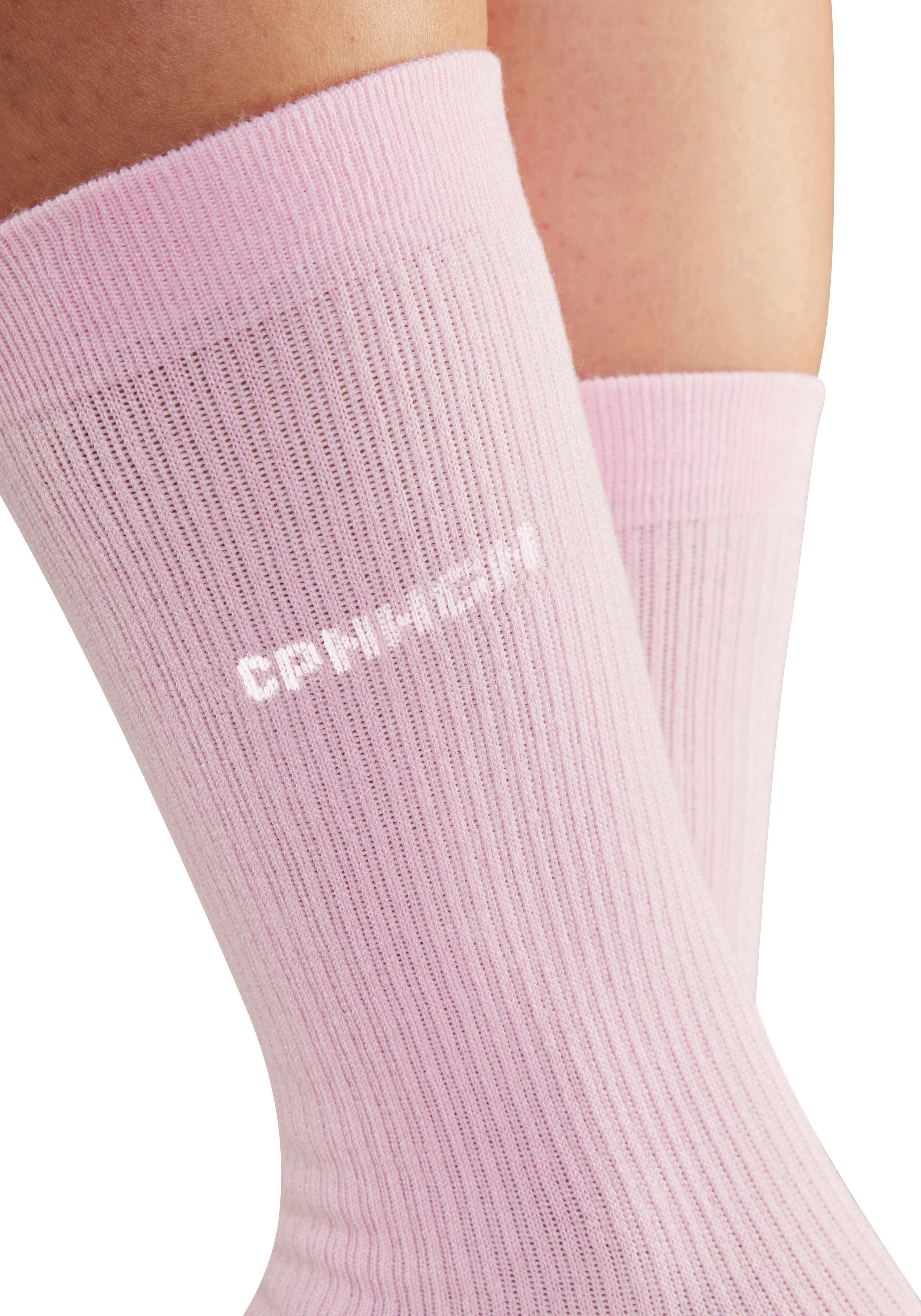 Copenhagen Studios Basic sokken met ribstructuur en borduursel (set, 3 paar)