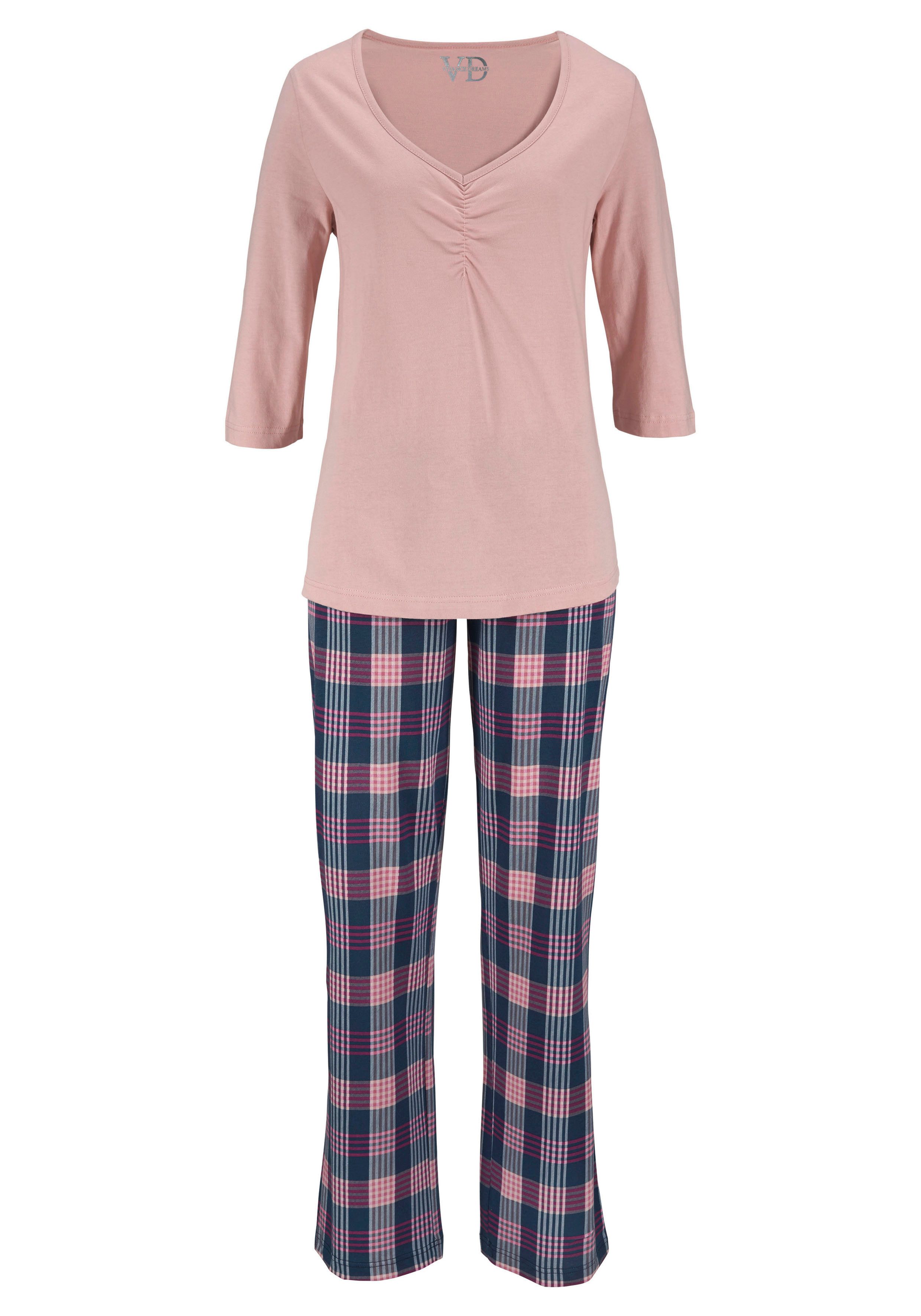 Vivance Dreams Pyjama met ruitpatroon (2-delig, 1 stuk)