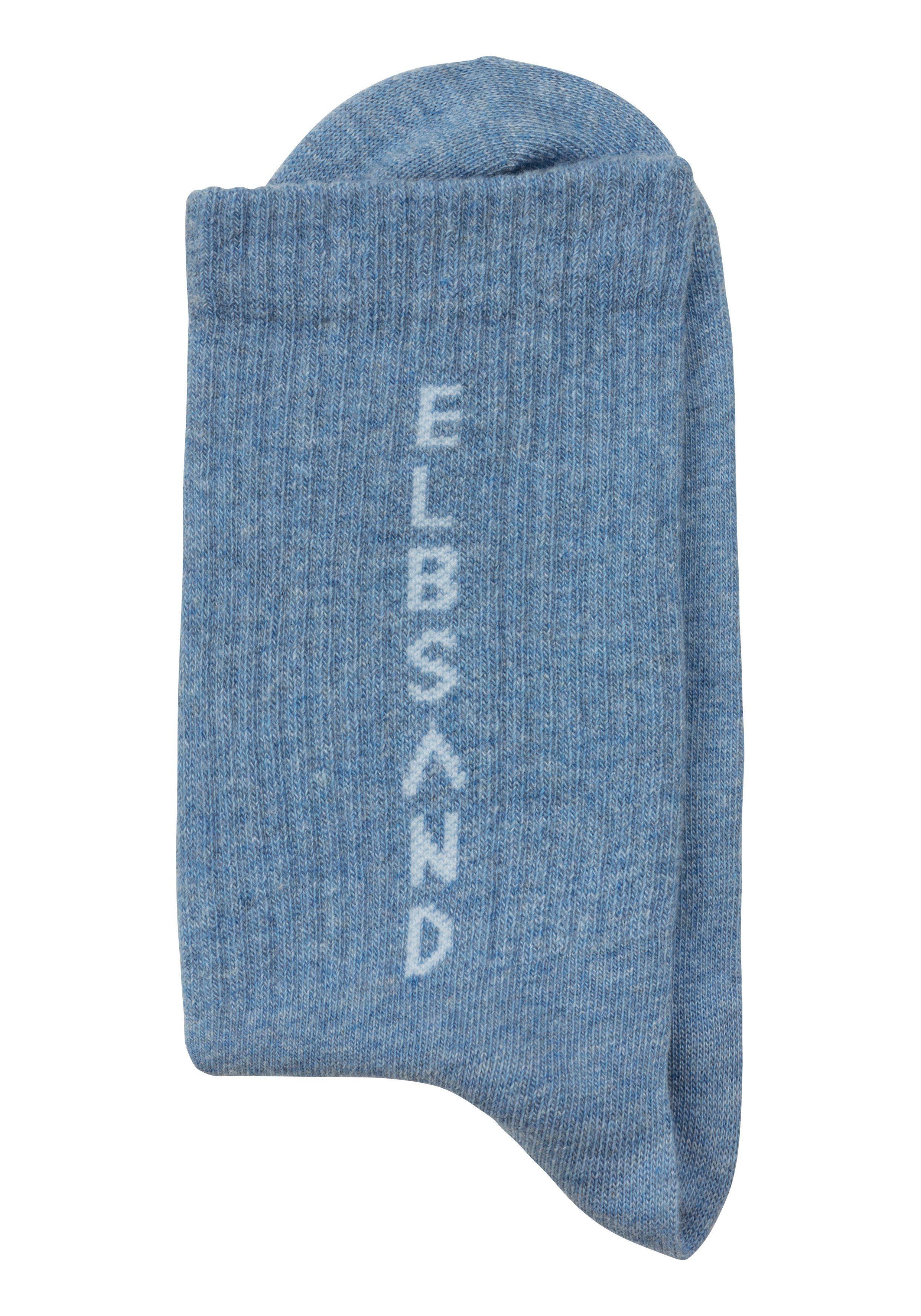 Elbsand Sokken met ingebreid opschrift (set, 3 paar)