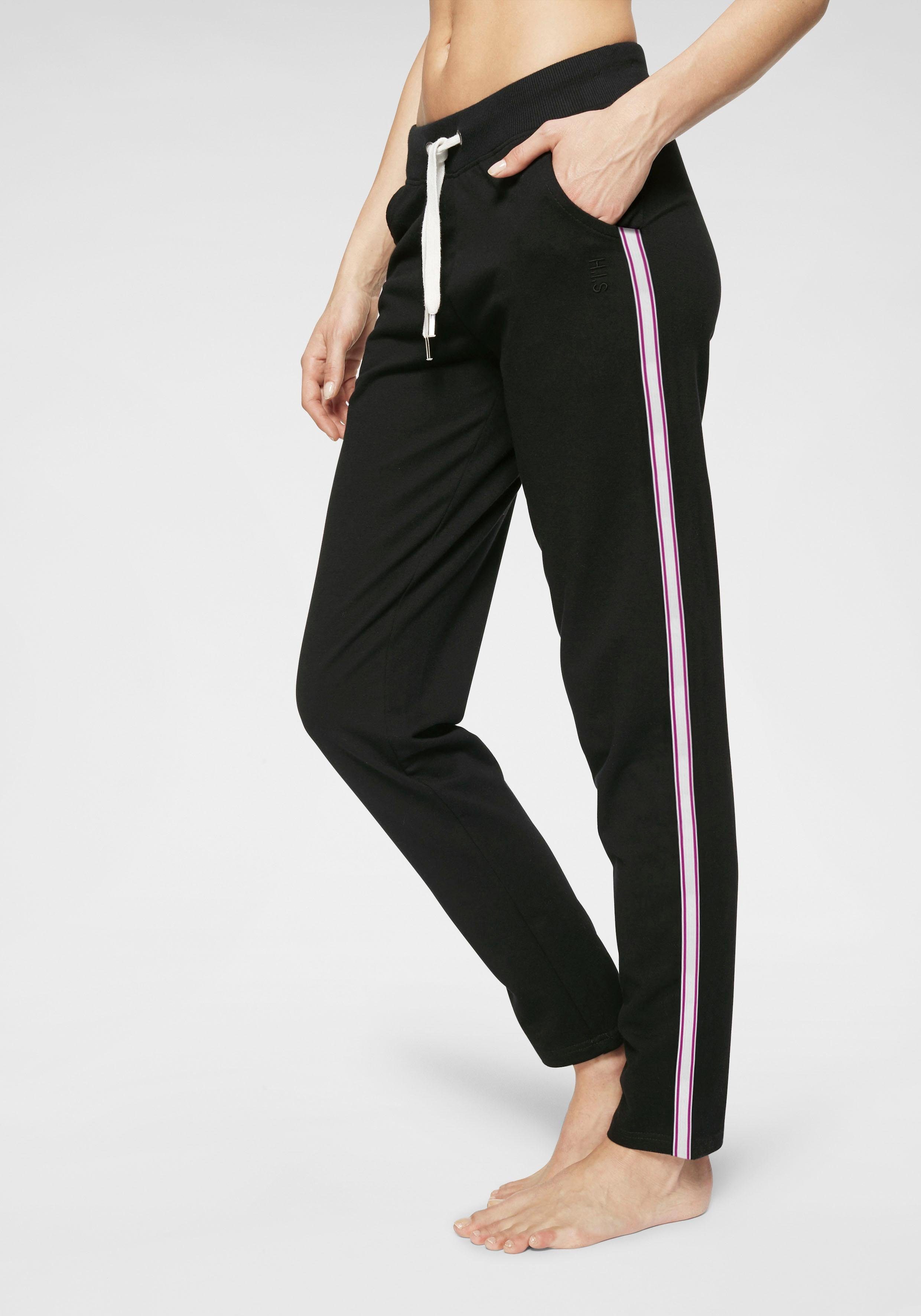 H.I.S Homewearbroek -loungebroek met zijstrepen en insteekzakken, loungewear