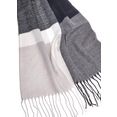 lascana sjaal xxl sjaal, poncho in behaaglijk zachte kwaliteit en met korte franje veganistisch zwart