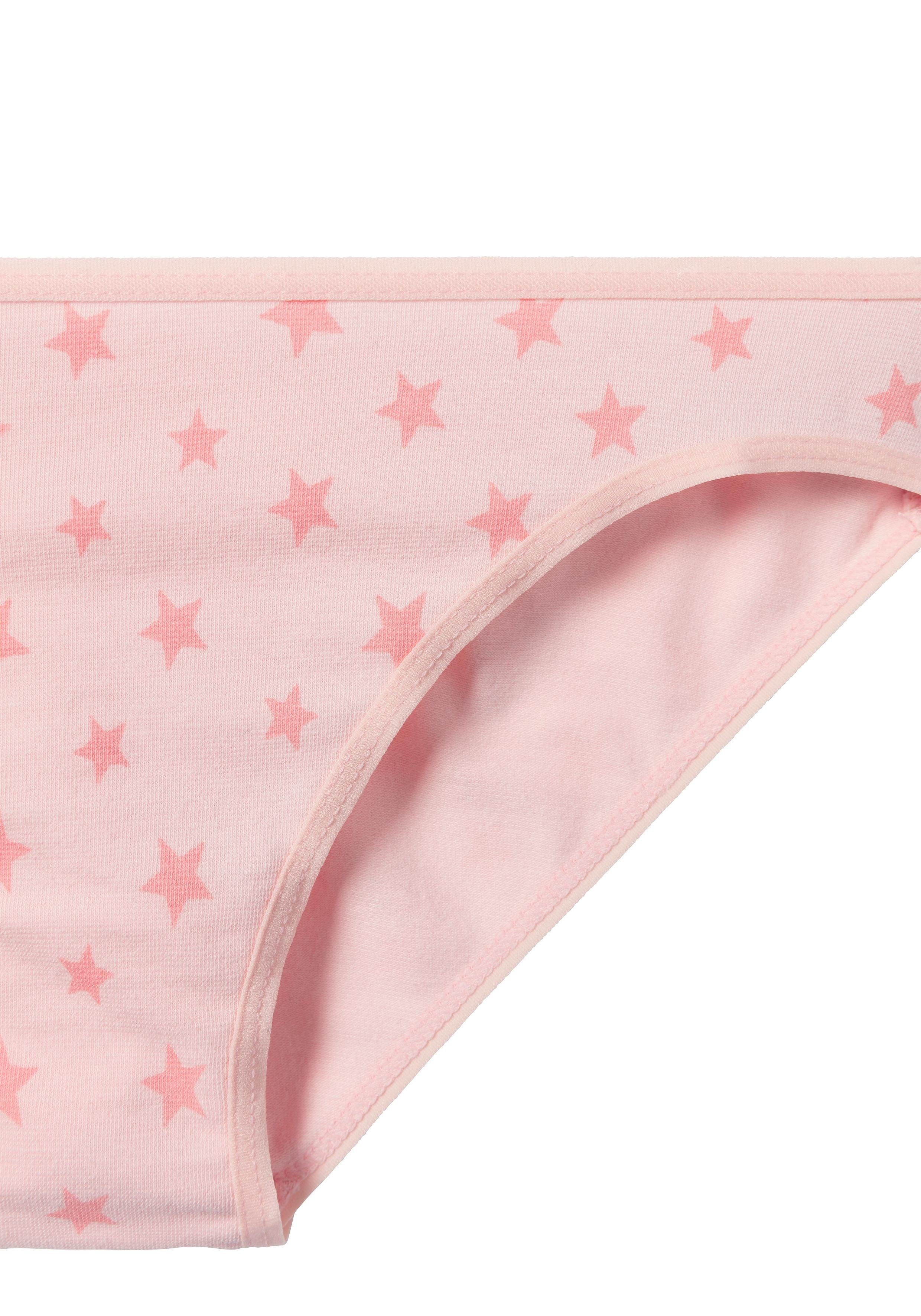 Petite fleur Bikinibroekje met sterretjesprint en unikleur (set, 8 stuks)