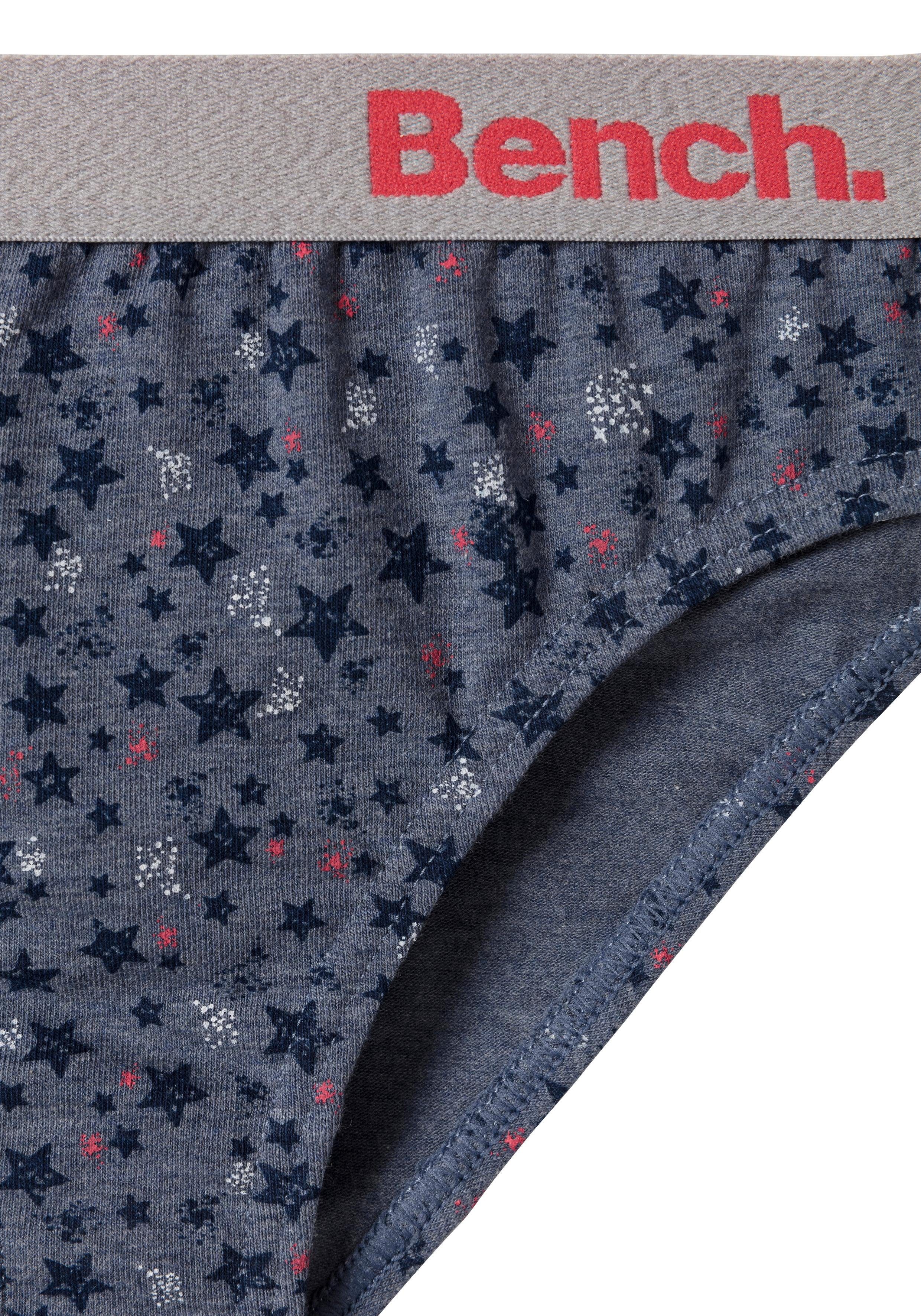 Bench. Slip met sterretjesprint en unikleur (set, 3 stuks)