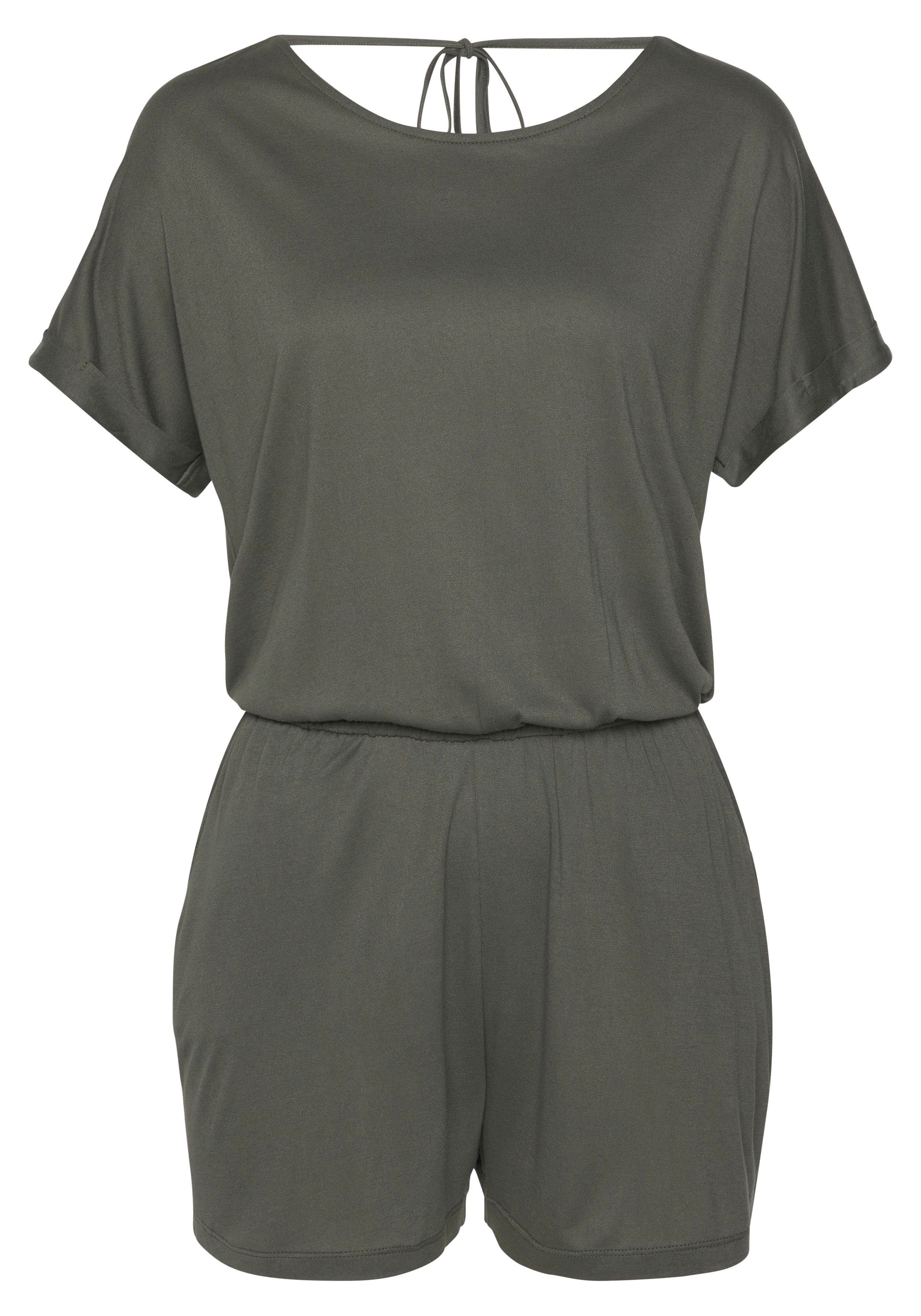 Lascana Korte jumpsuit met lage ruglijn