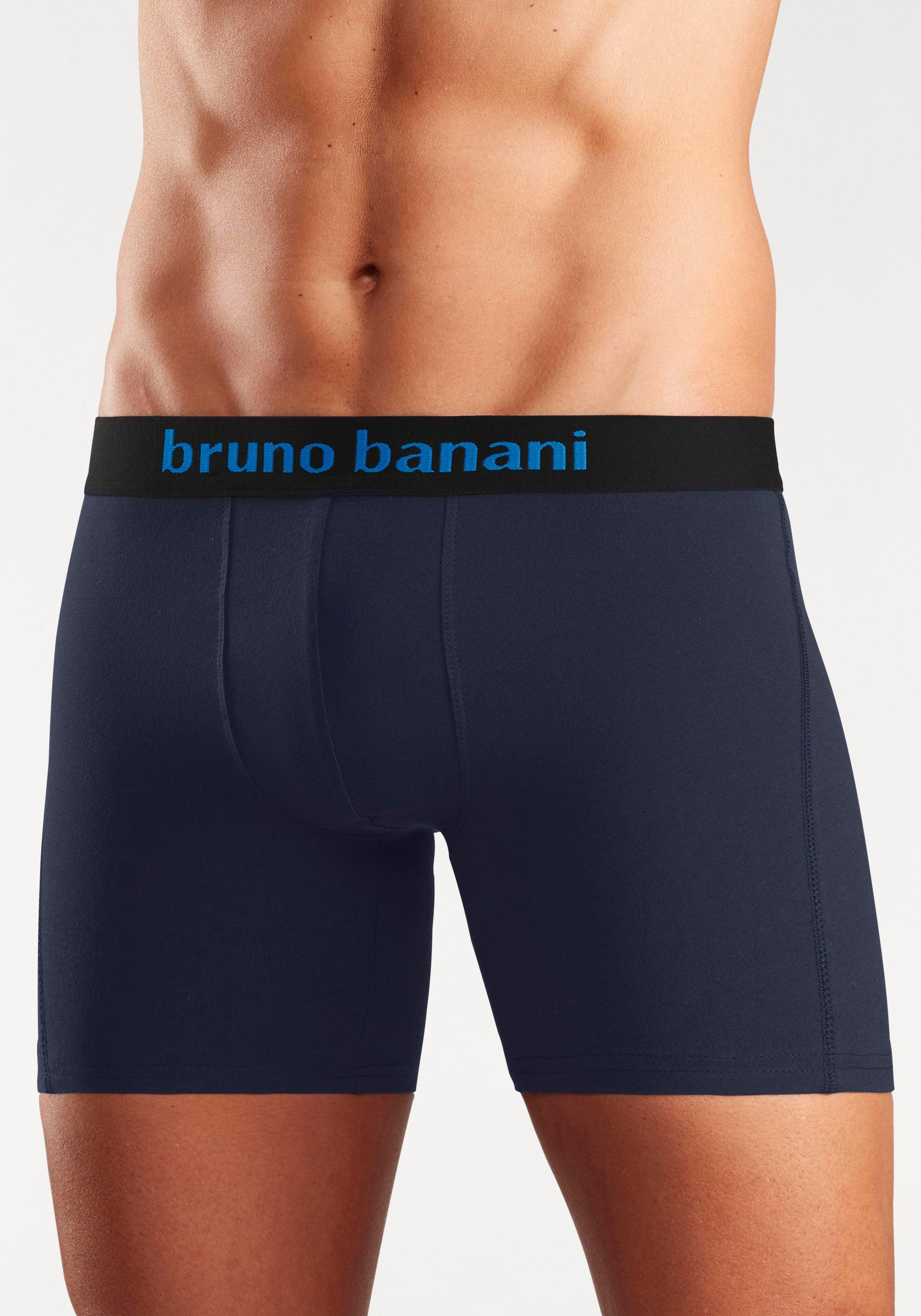 Bruno Banani Boxershort voor heren met langere pijpen en opvallende logo-tailleband (set, 4 stuks)