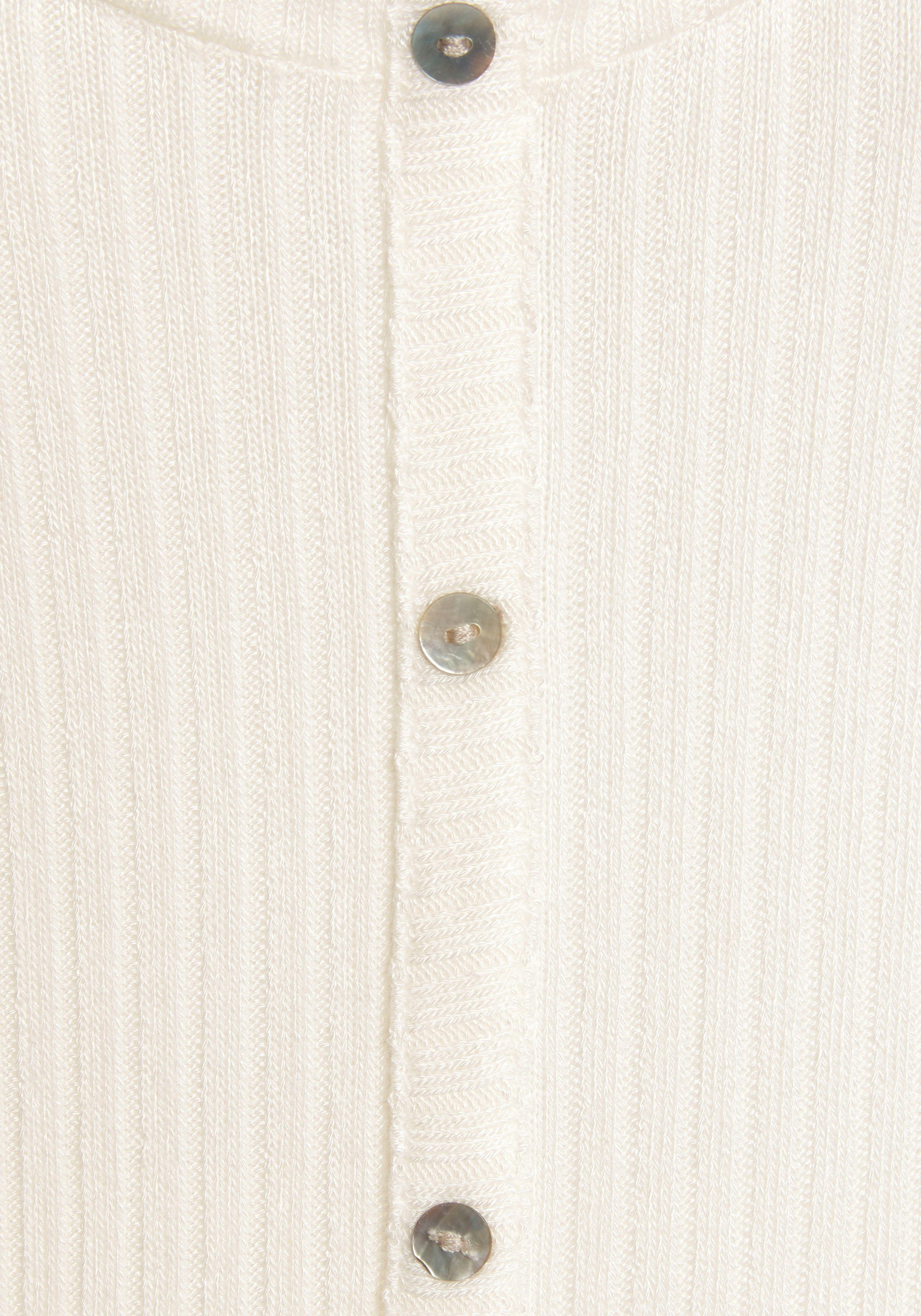 Vivance Geribde tanktop Met sierknoopsluiting van zachte ribkwaliteit met viscose