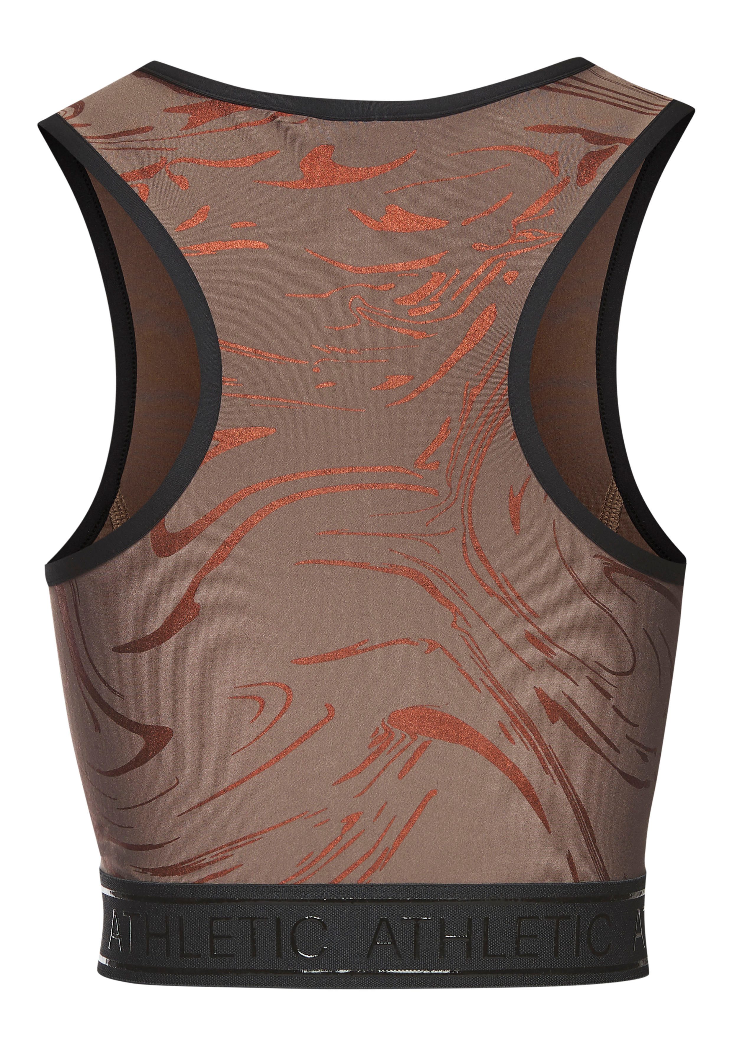 active by Lascana Functionele top Glanzende 3D-tekst op de tailleband
