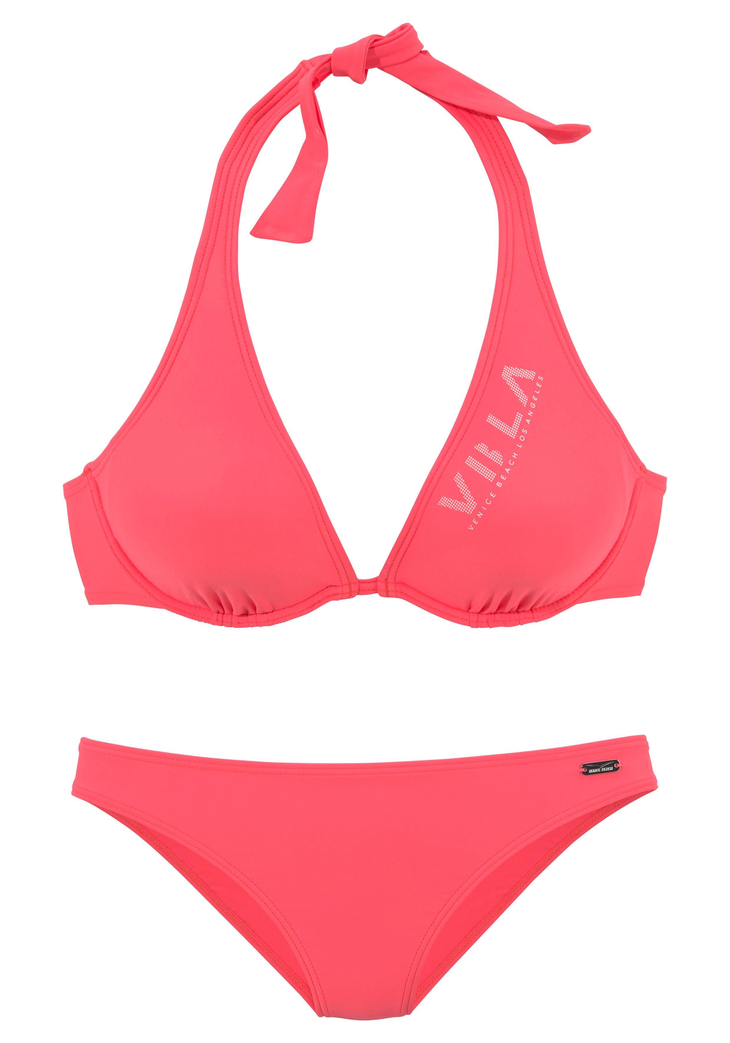 Venice Beach Beugelbikini met contrastkleurig opschrift