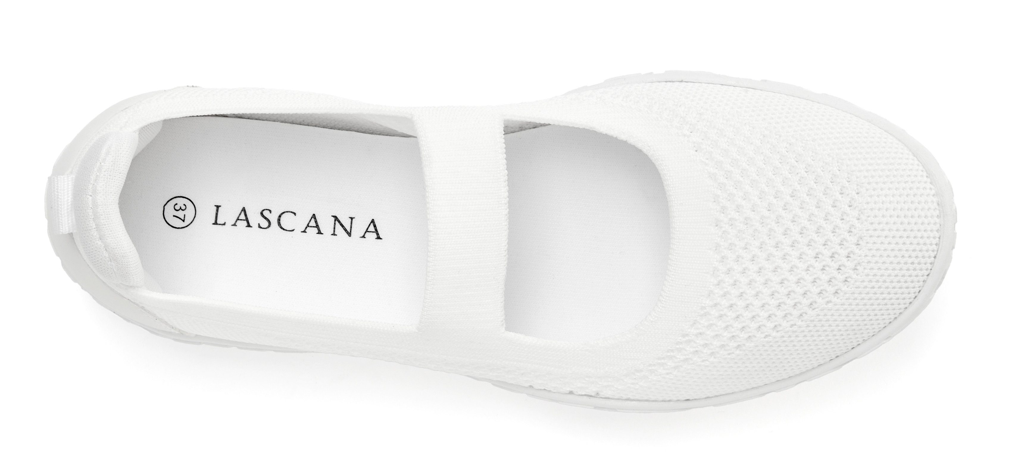 Lascana Sneaker-ballerina’s Vrijetijdsschoen, slipper, lage schoen, slip-on sneaker superlicht VEGAN