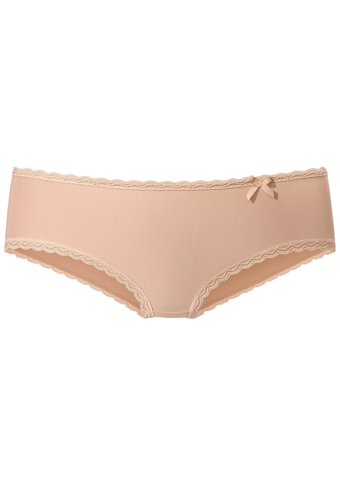 s.Oliver RED LABEL Beachwear Hipster Camille met fijne kanten rand hipsters maat 36/38 beige