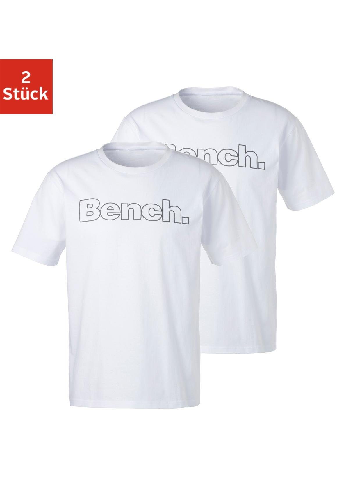 NU 20% KORTING: Bench. T-shirt Homewear met bench-print voor (Set van 2)