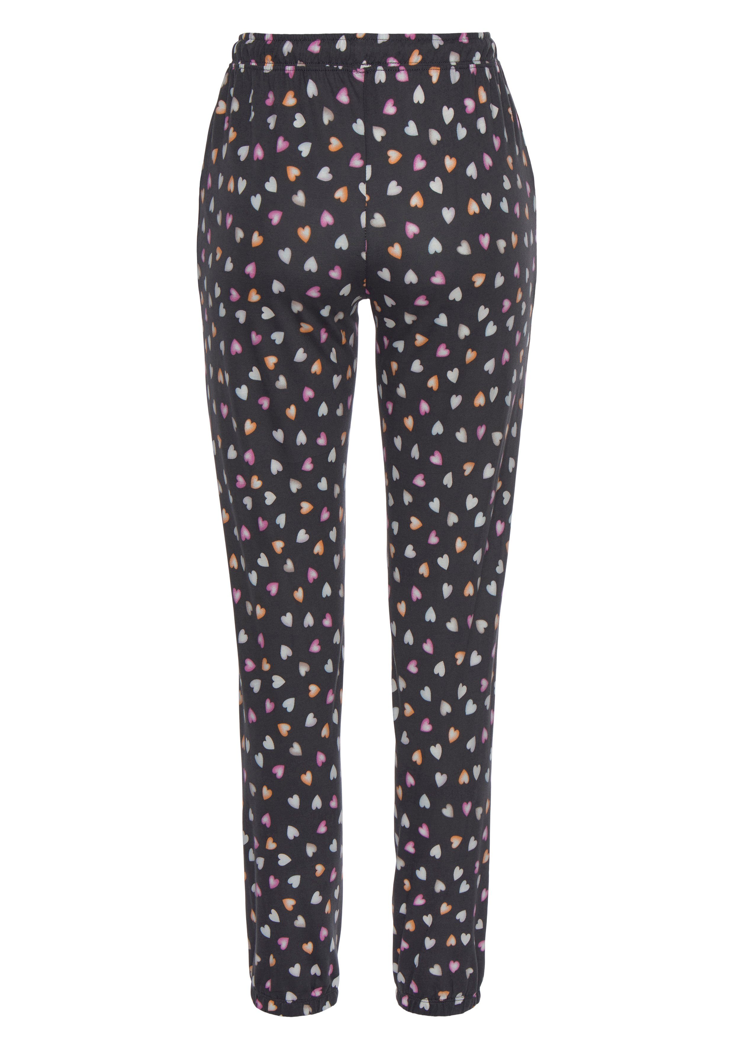 Vivance Dreams Pyjama met hartjesprint (set, 2-delig)