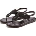lascana teenslippers sandalen in metallic-look zwart