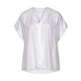 vivance blouse met korte mouwen in losjes vallend model wit