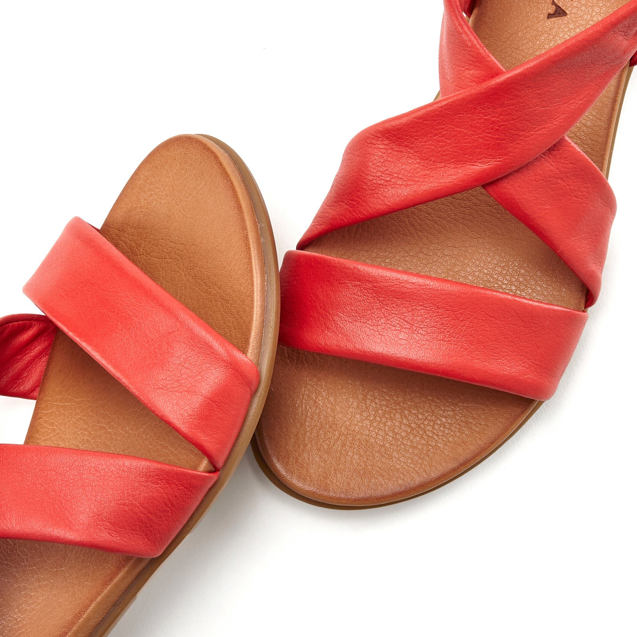 Lascana Sandalen Zomerschoen van leer met verfijnde bandjes, sandaal, zomerschoen
