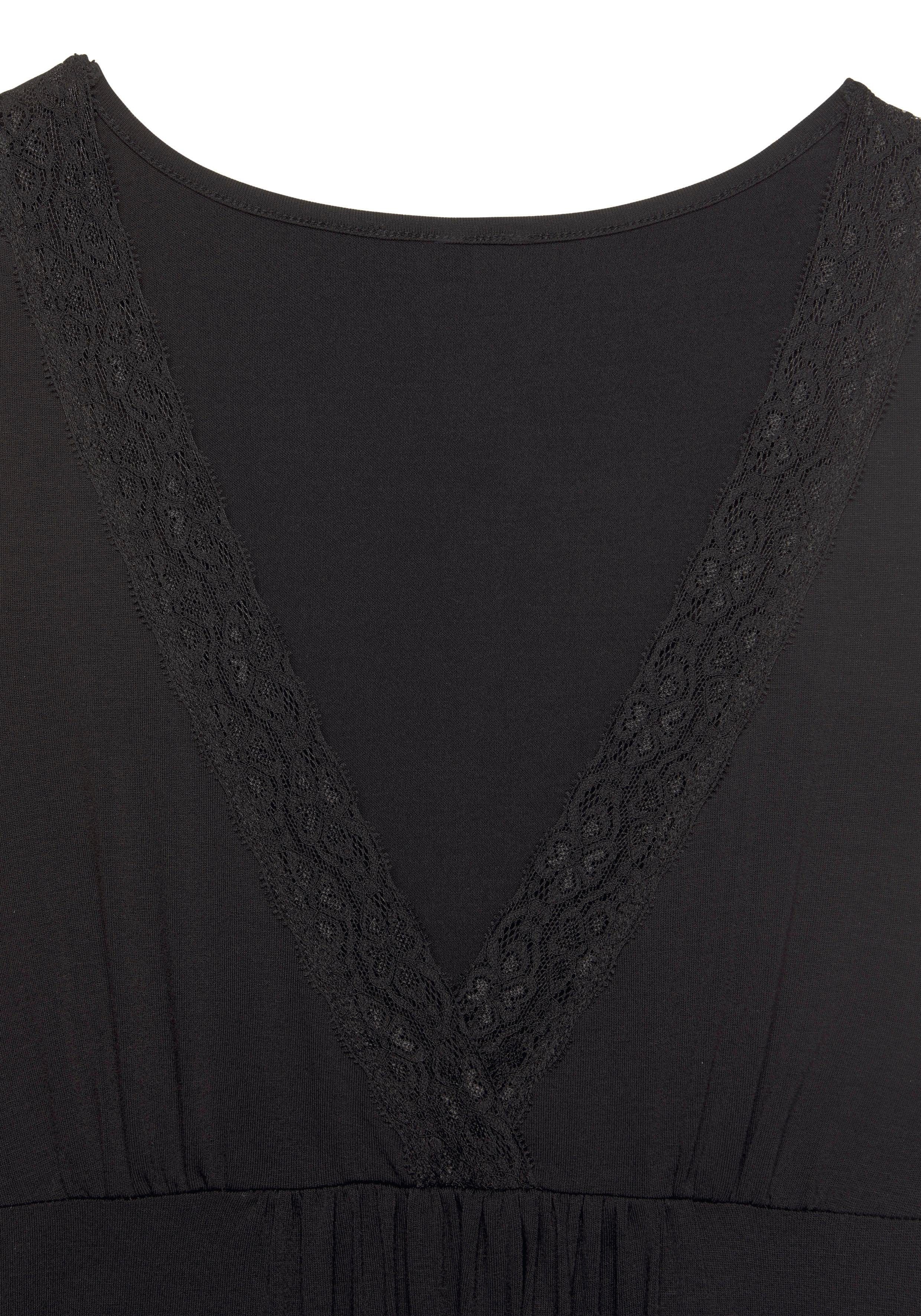 Lascana Nachthemd met elegante elastische kant