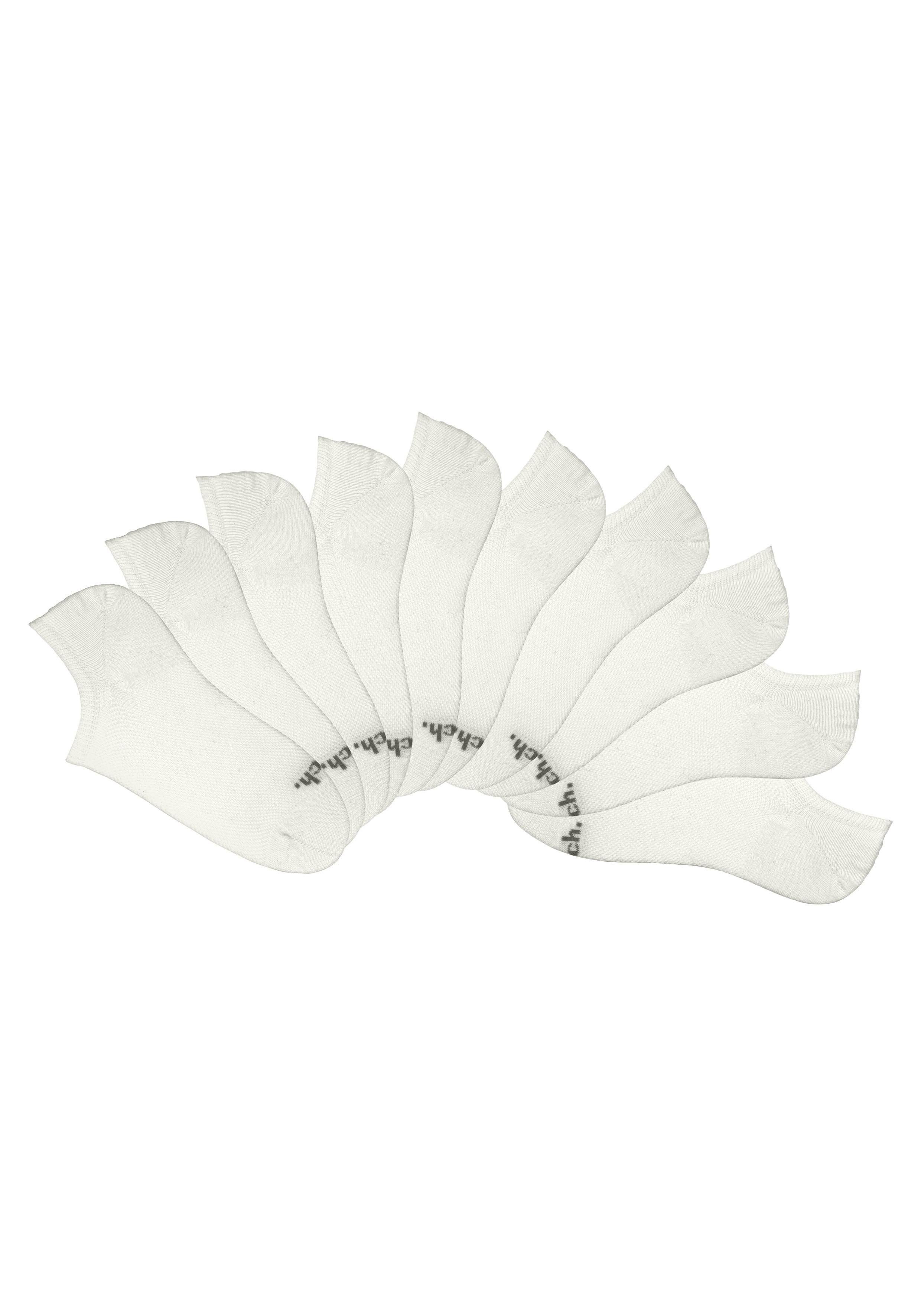 Bench. Sneakersokken met piquéstructuur (set, 10 paar) heren maat 35-38 wit