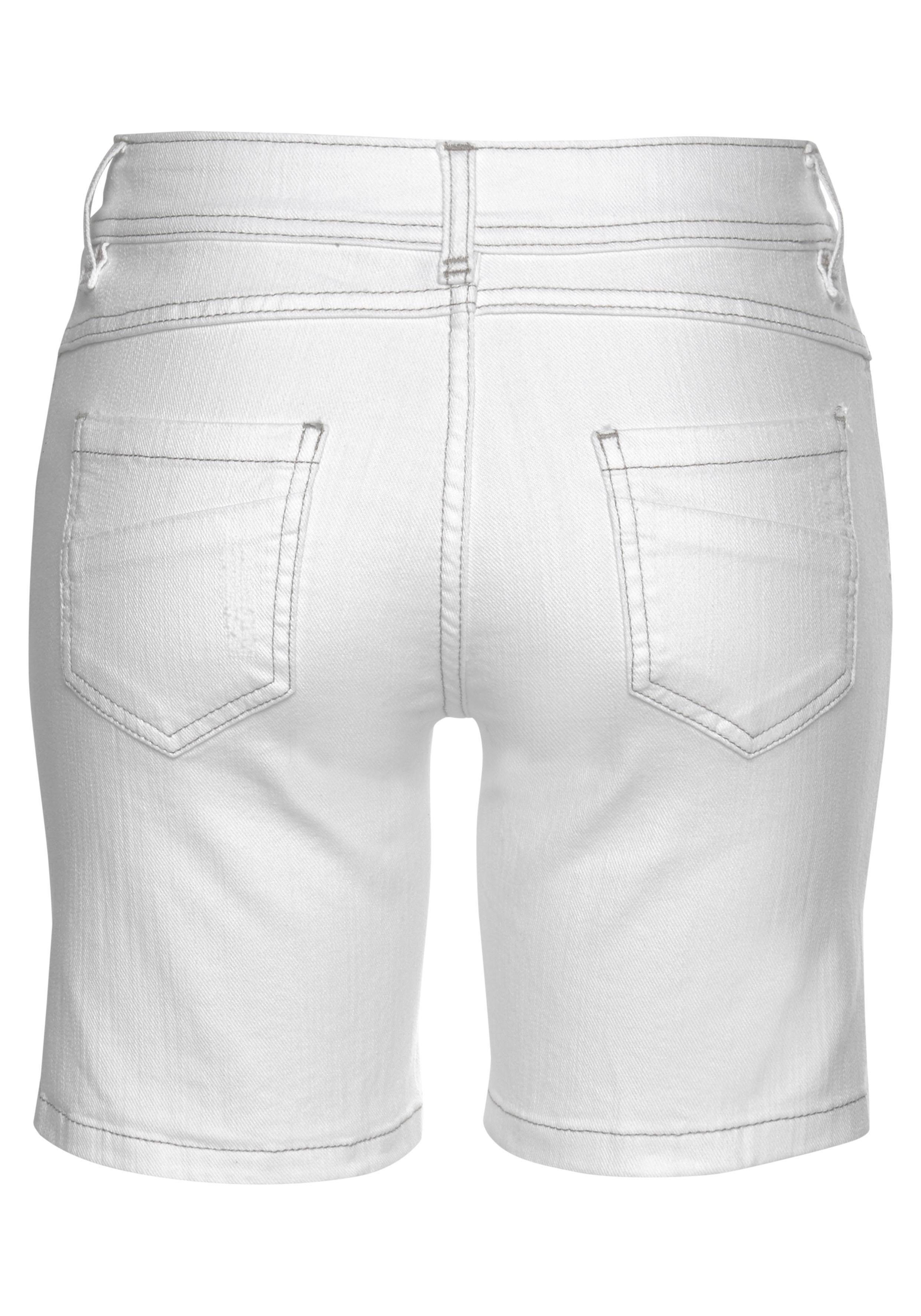 s.Oliver RED LABEL Beachwear Short met stretchpercentage, bermuda's om op te rollen, korte broek