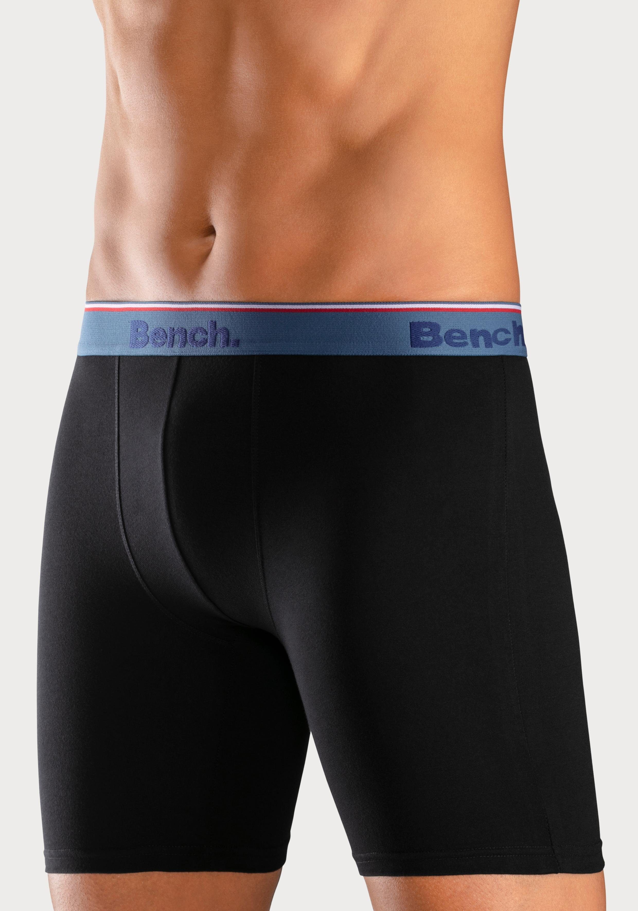 Bench. Lange boxershort Onderbroeken met smalle strepen in de logo-geweven tailleband (set, 4 stuks)