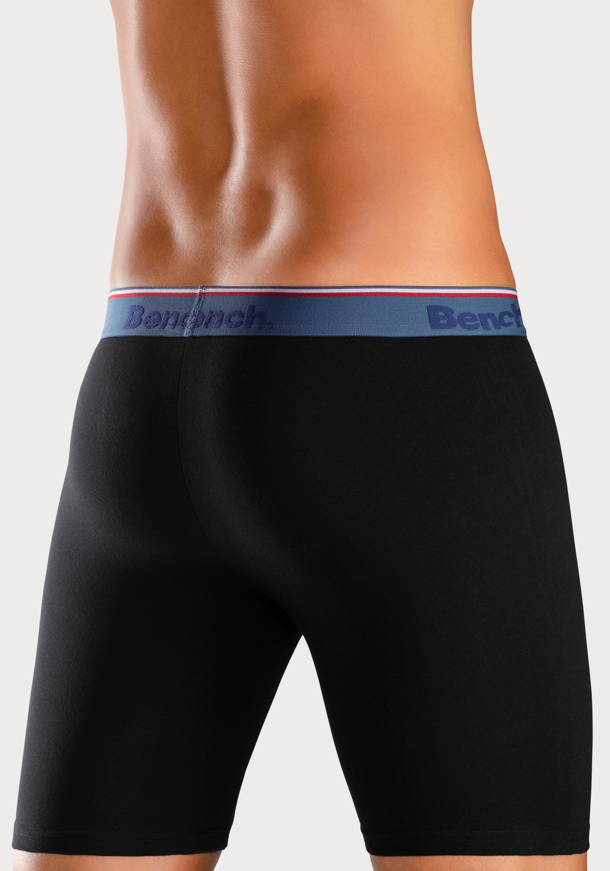 Bench. Lange boxershort Onderbroeken met smalle strepen in de logo-geweven tailleband (set, 4 stuks)