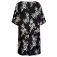 lascana lang shirt met stijlvolle bloemenprint zwart