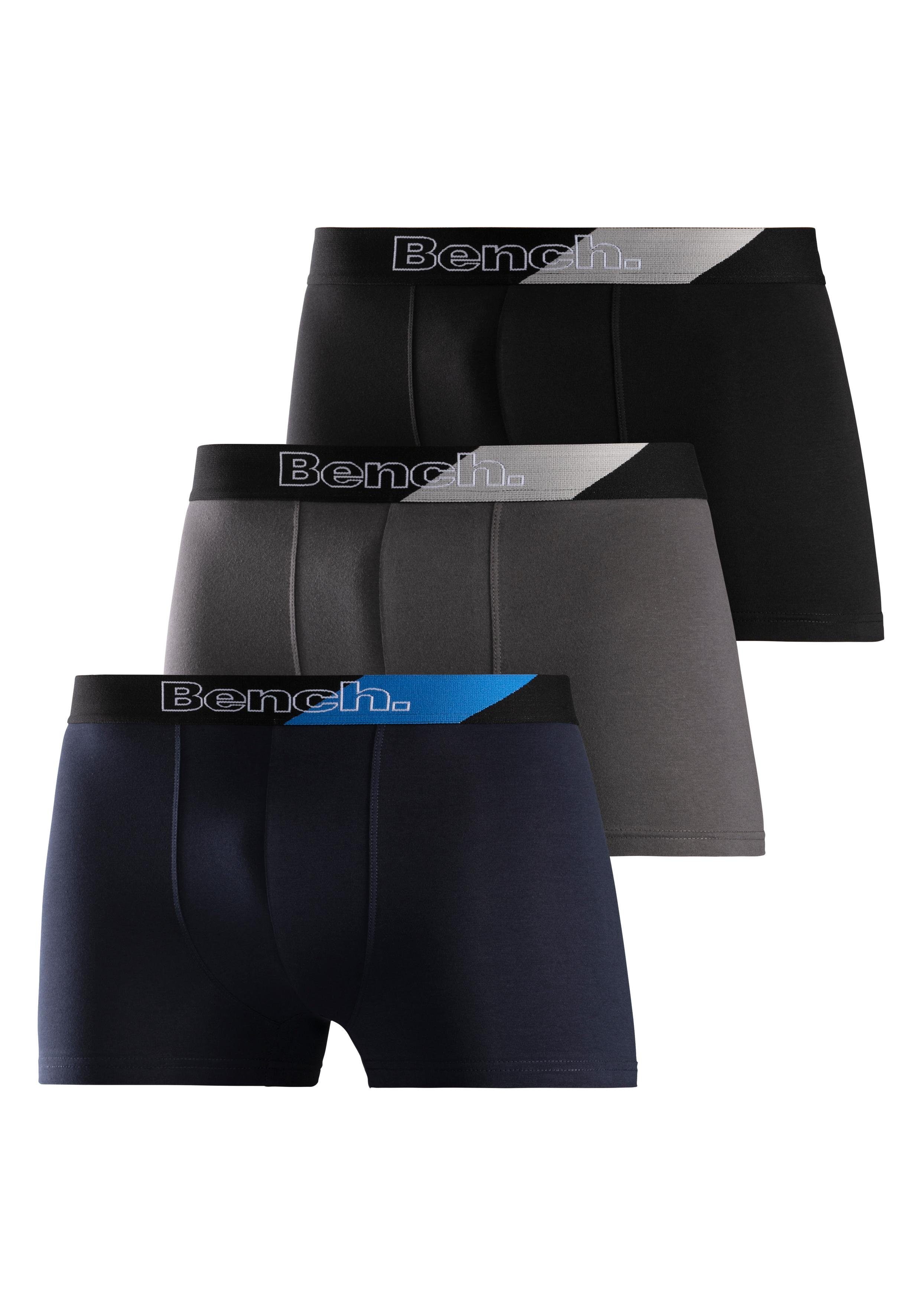 Bench. Boxershort voor heren met modieuze strepen in weefband (set, 3 stuks) heren maat M multicolor