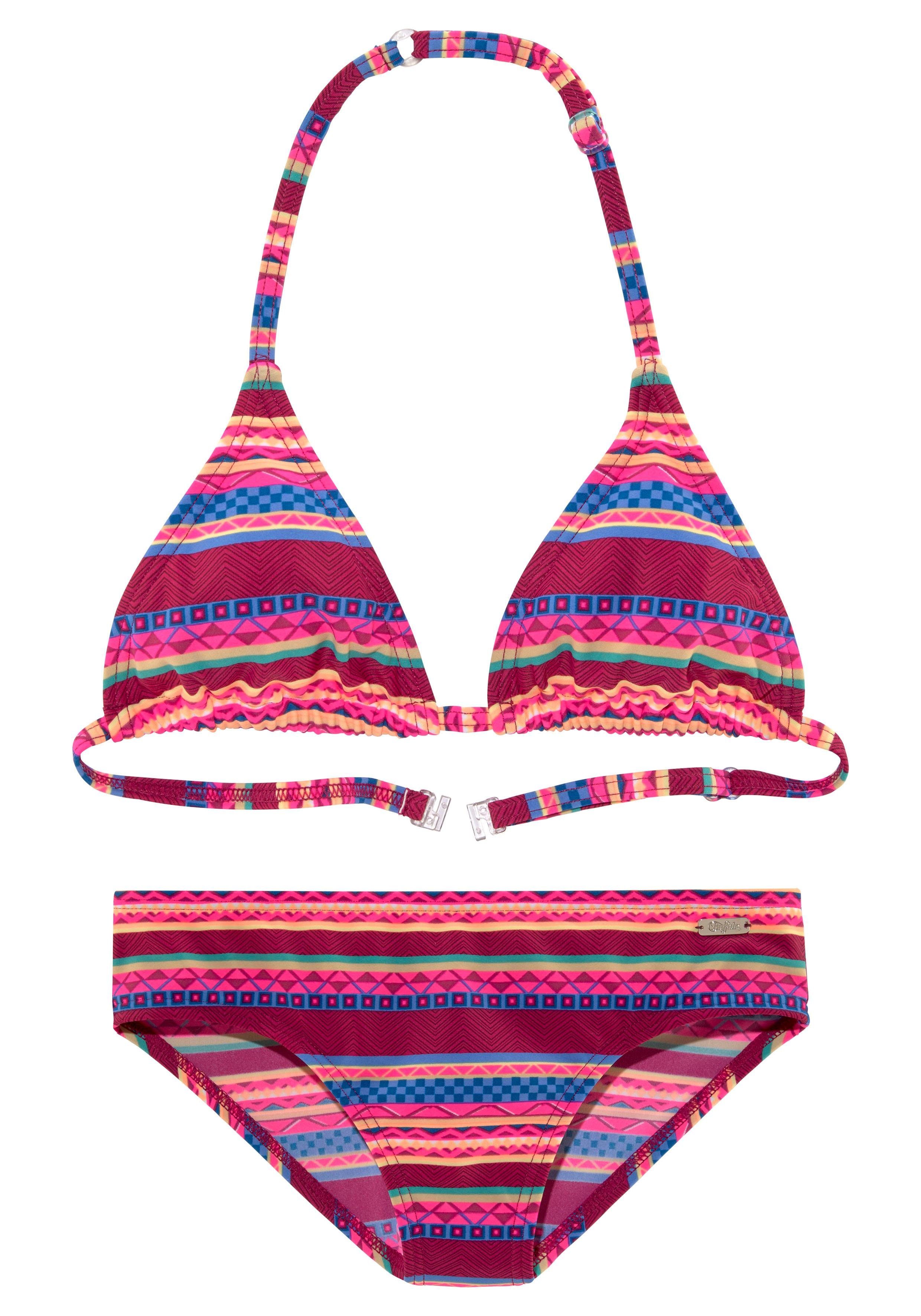 Buffalo Triangelbikini Lux Kids met abstracte print