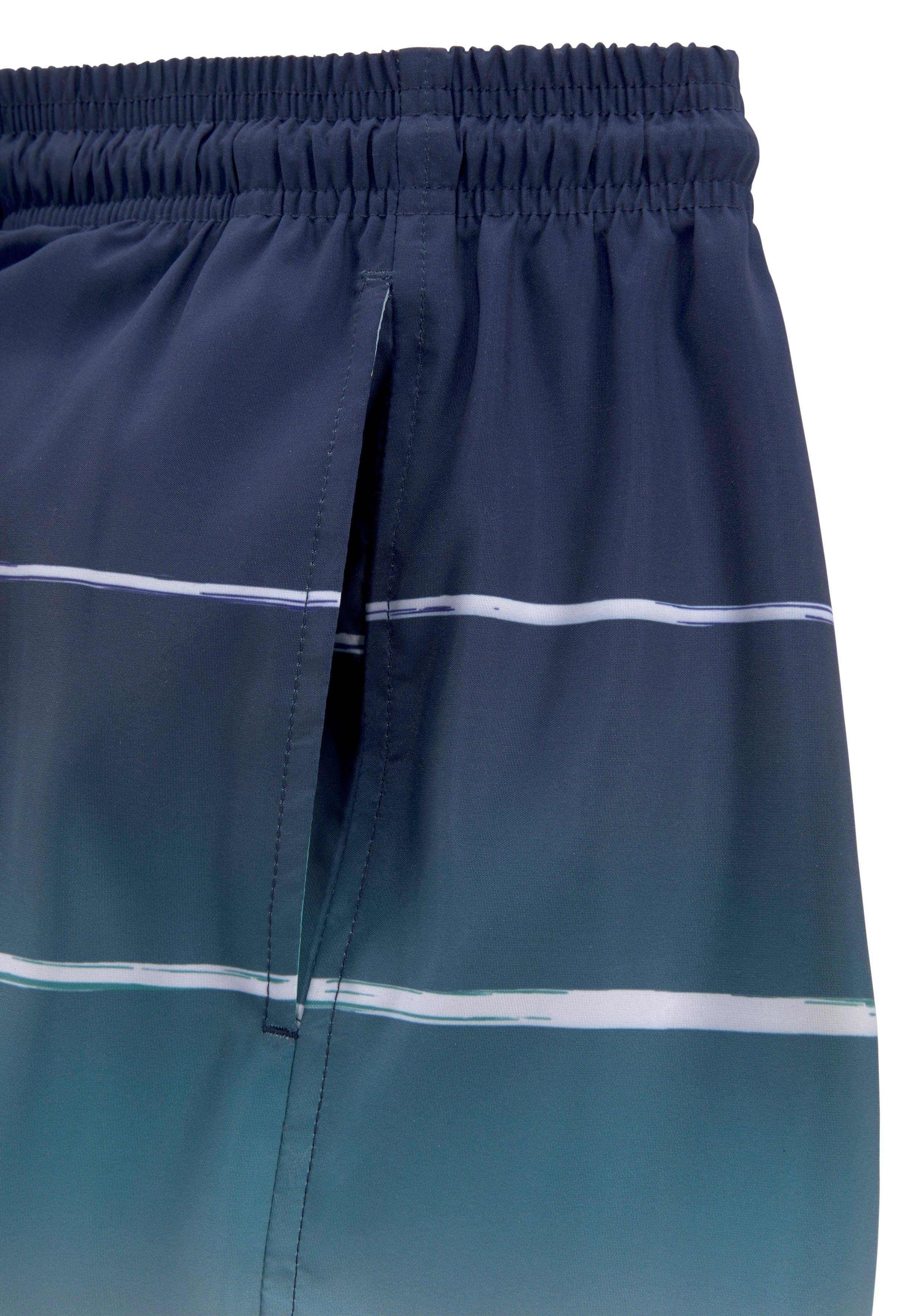 Bench. Zwemshort Sunset met trendy streepverloop