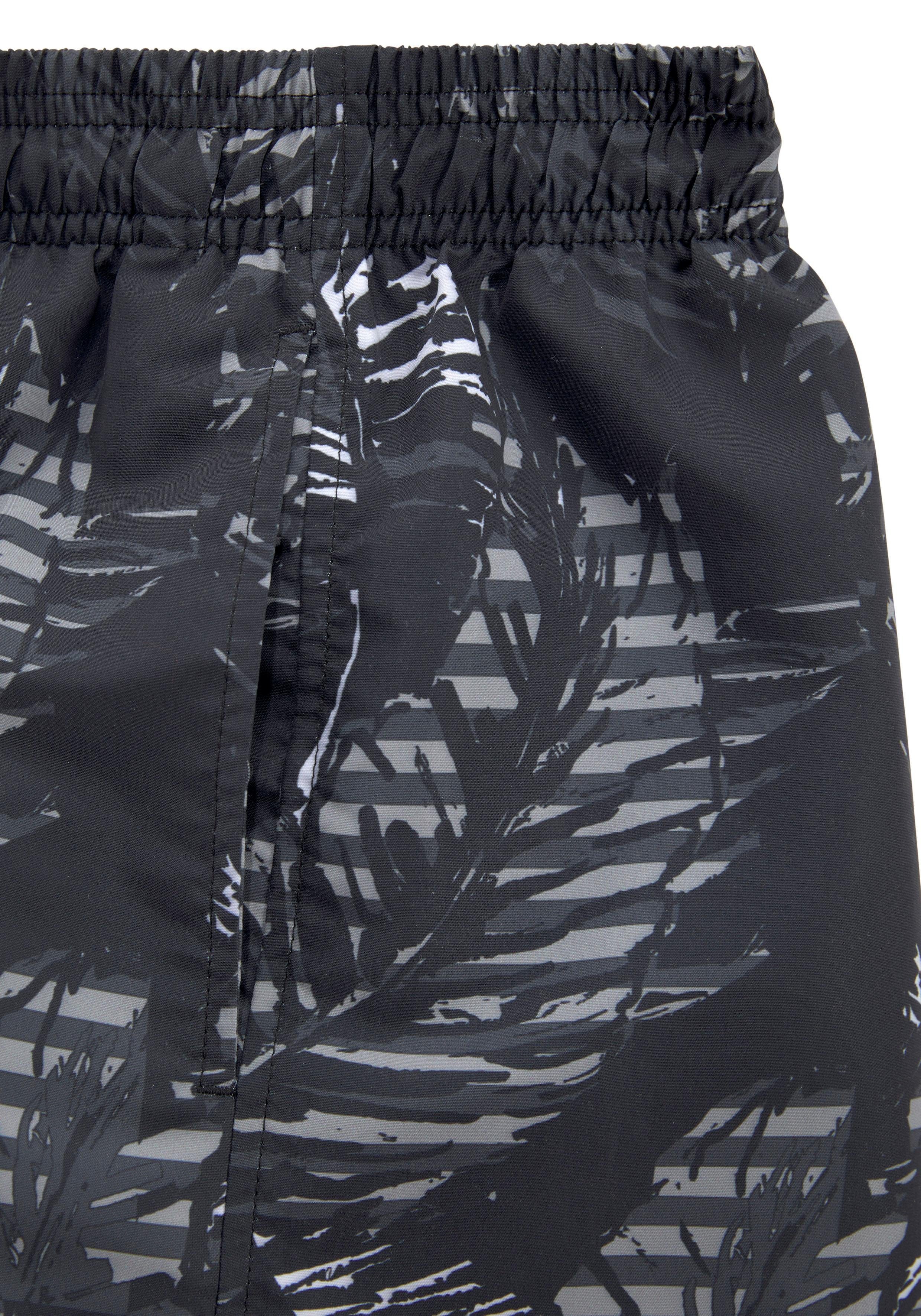 s.Oliver RED LABEL Beachwear Zwemshort Blade met trendy palmenprint