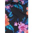 lascana beugeltankini met tropische bloemenprint zwart