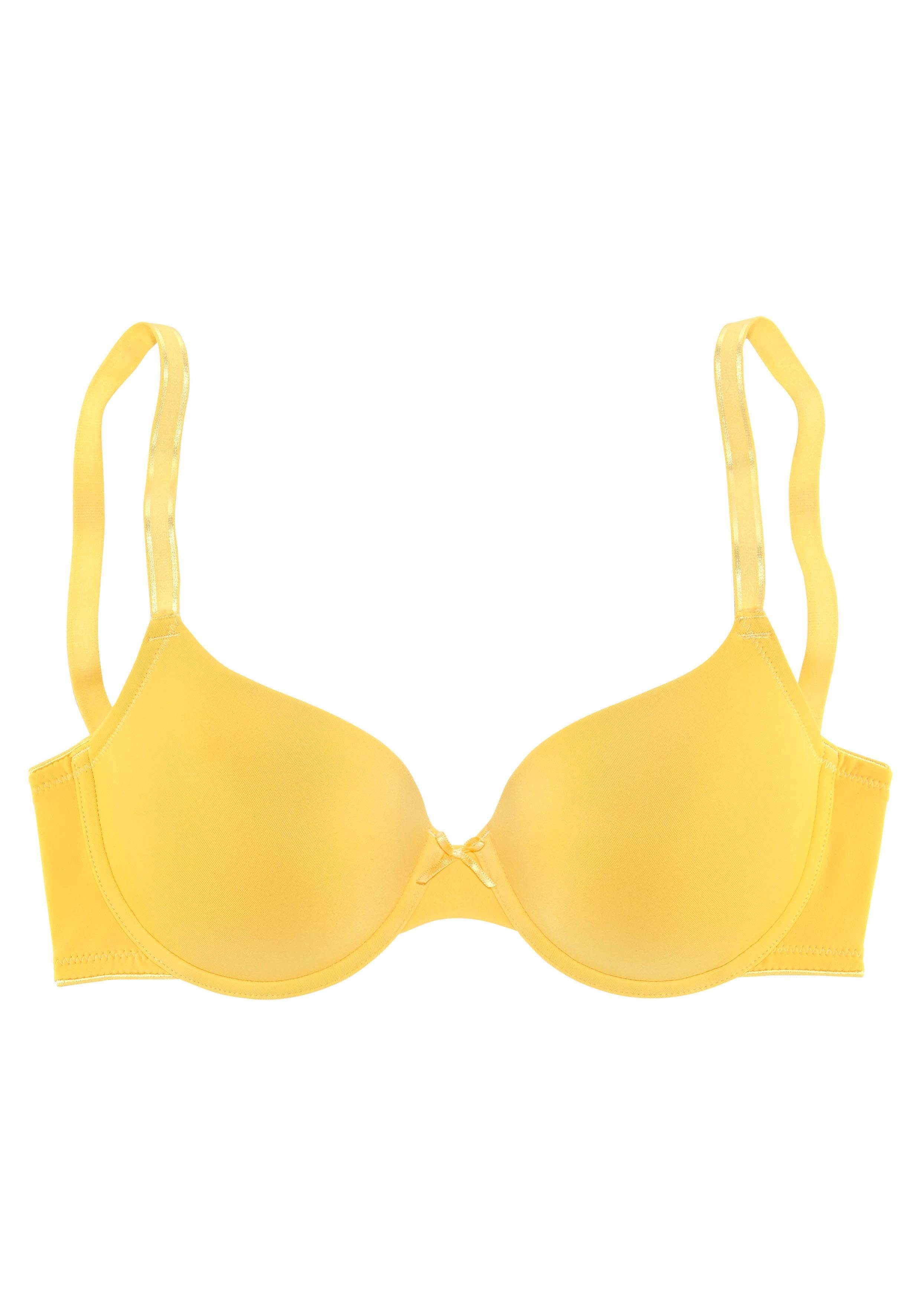 Lascana Bh met steuncups Ela - perfect basic met beugel van zijdeachtige microvezel beugel bh's maat A A geel