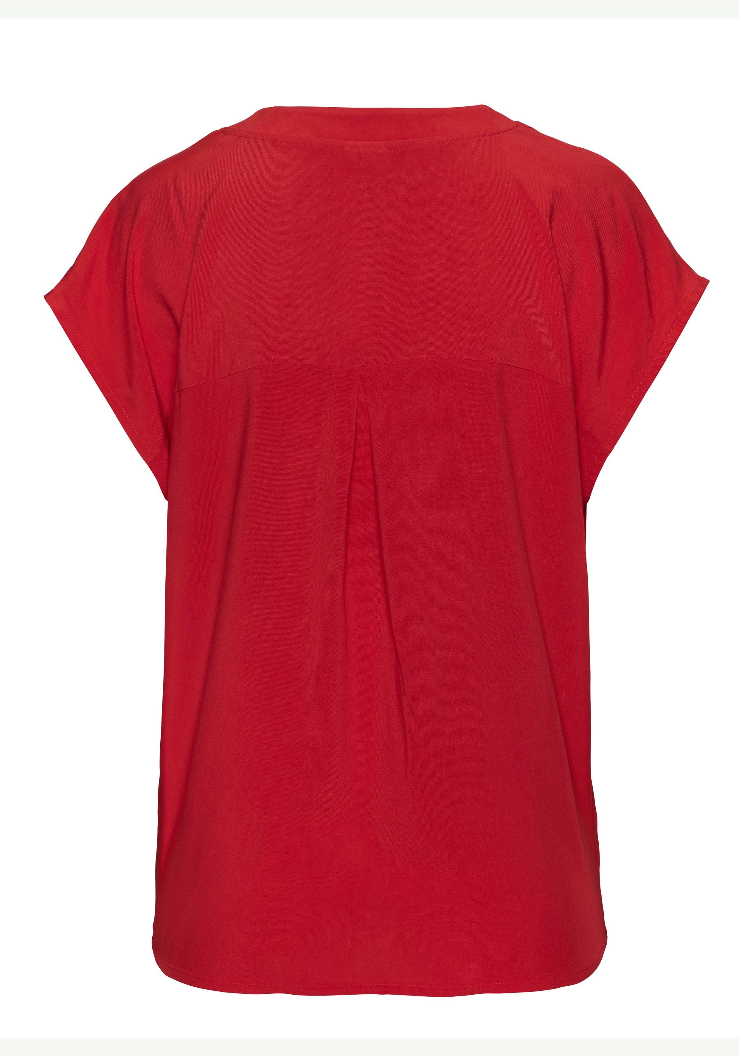 Lascana Blouse zonder sluiting met modieuze knopen, luchtige korte mouwen blouse, zomers