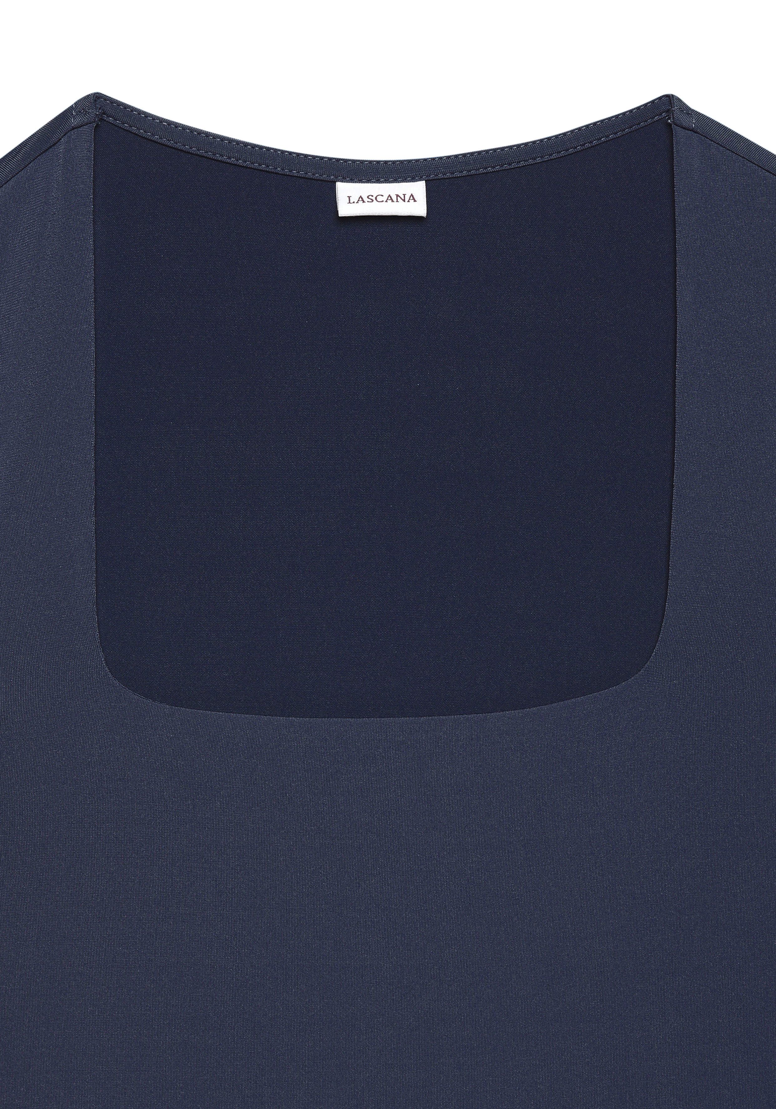 Lascana Tanktop van kreukvrij materiaal, elegant basis top met brede banden
