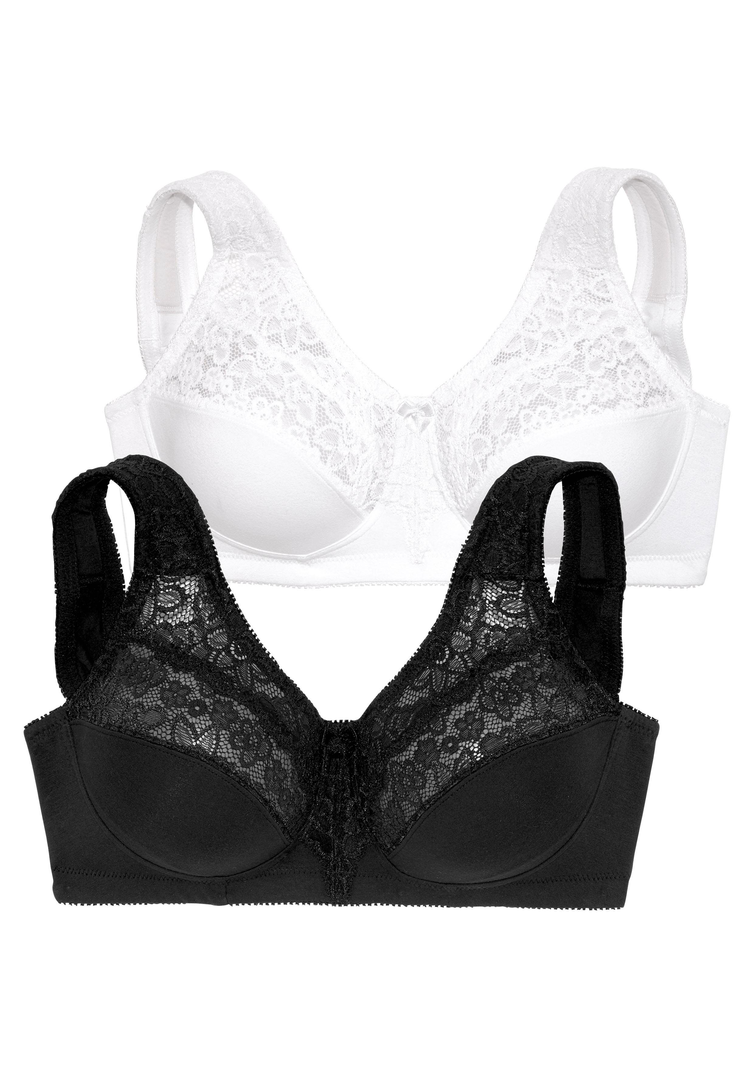 Petite fleur Steun-bh zonder beugels, met elegante kant, basic dessous (Set van 2)