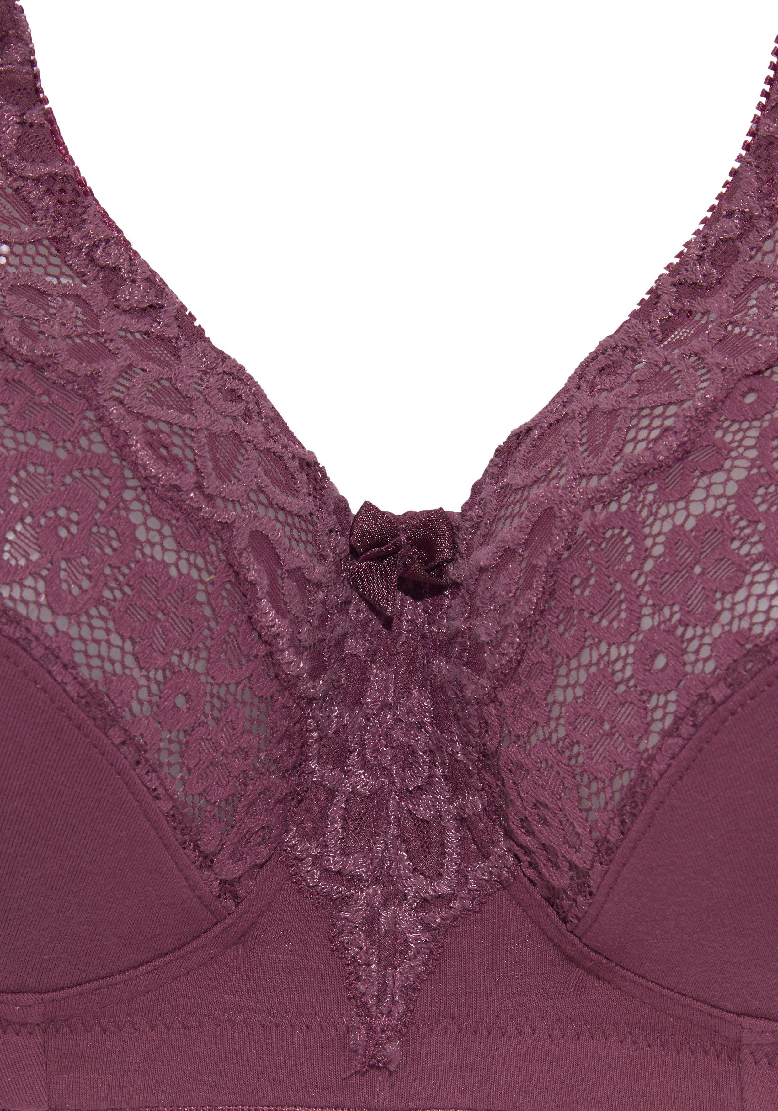Petite fleur Steun-bh zonder beugels, met elegante kant, basic dessous (Set van 2)