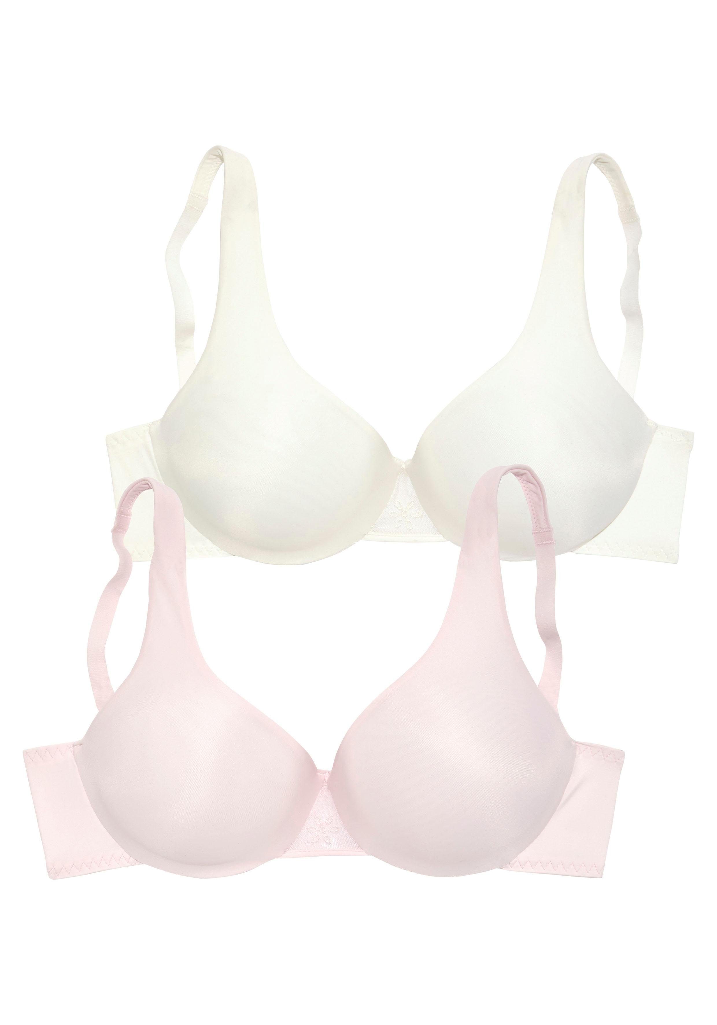 Nuance T-shirt-bh met beugel en naadloze, dubbellaagse cups (Set van 2)