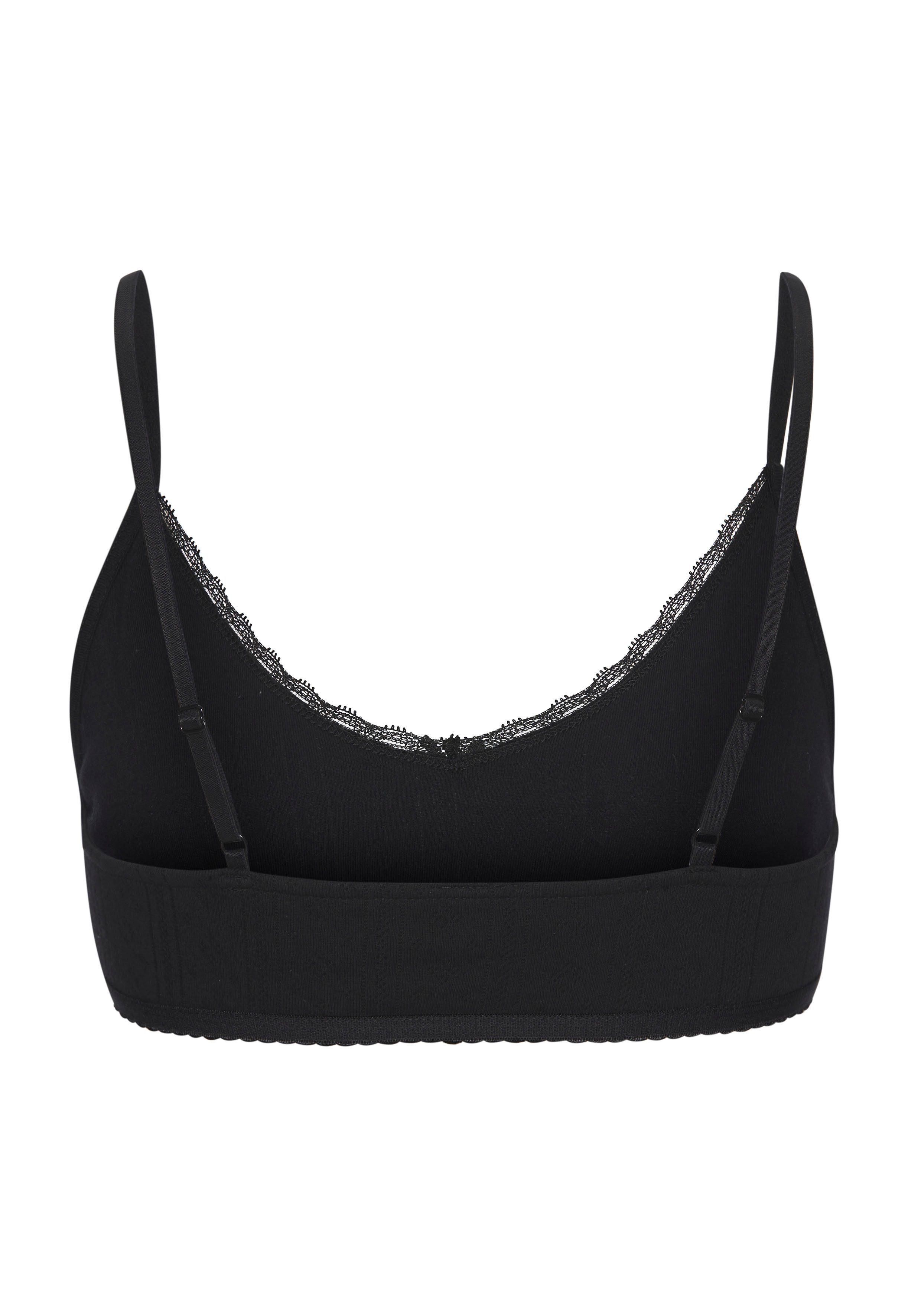 Vivance Bralette van zacht pointelle-breisel met kant