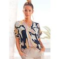 lascana gedessineerde blouse met korte mouwen multicolor