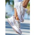 lascana sneakers met ultralichte chunky-zool in een leuke kleurencombinatie wit
