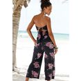 s.oliver red label beachwear strandjumpsuit met bloemenprint zwart